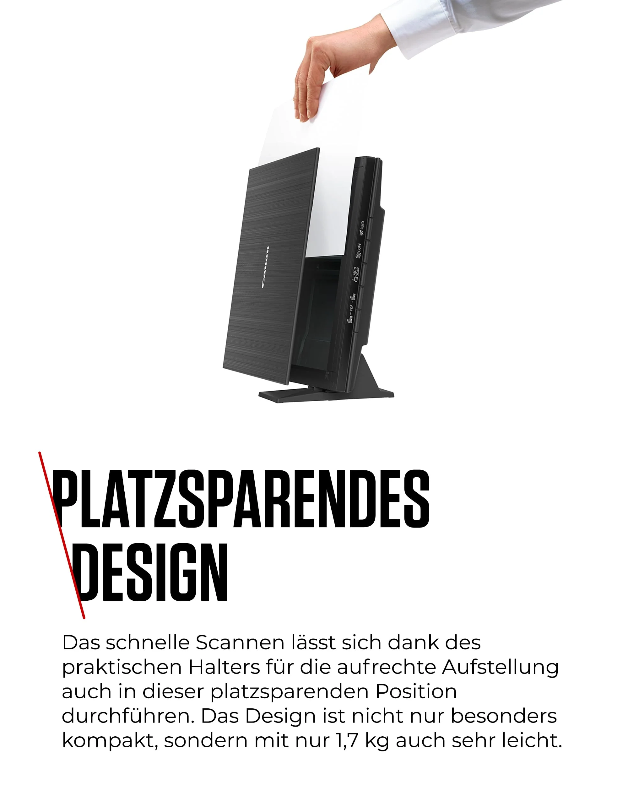 Canon Lide 400 Scanner (A4-Flachbett, CIS Sensor, 4,800 x 4,800 DPI, USB-Stromversorgung, 5 Scan-Buttons, Halter für senkrechte Aufstellung) schwarz - Image 9