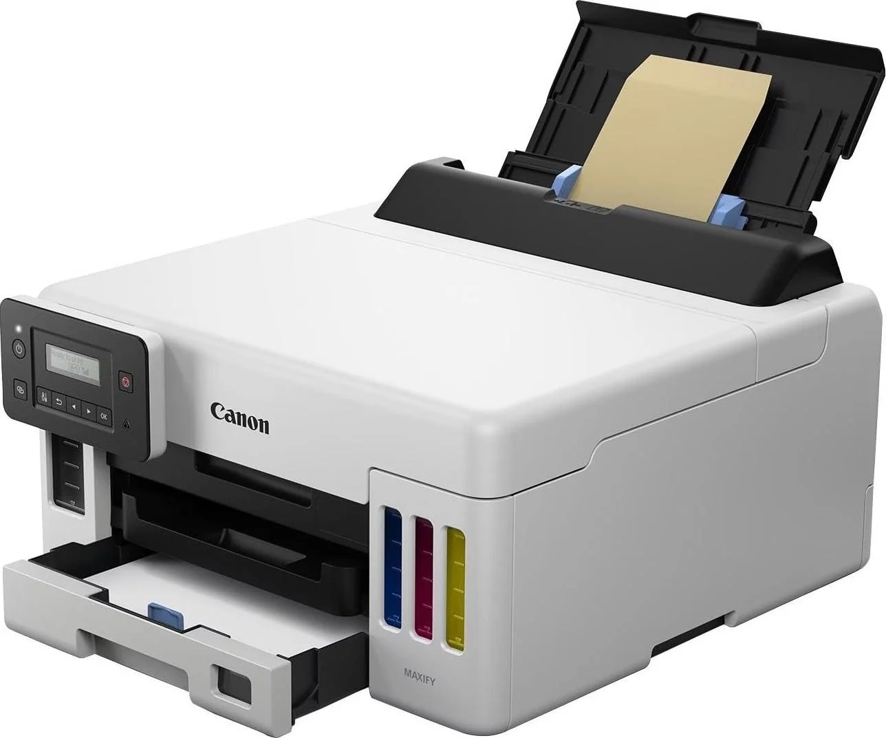 Canon Maxify GX5150 Tintenstrahldrucker, WLAN/Ethernet/USB, wiederaufladbarer Behälter, automatischer beidseitiger Druck, LCD, 15,5 ipm, Farbe, 24 ipm, Weiß und Schwarz - Image 8