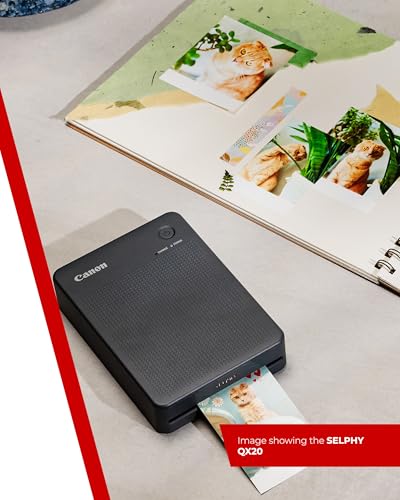 Canon SELPHY QX20 mobiler Fotodrucker – per WLAN direkt vom Smartphone drucken. Thermosublimationsdruck, 2 Größen Stickerpapier und Laden per USB-C - Terrakotta (ohne Farband/Papier) - Image 2