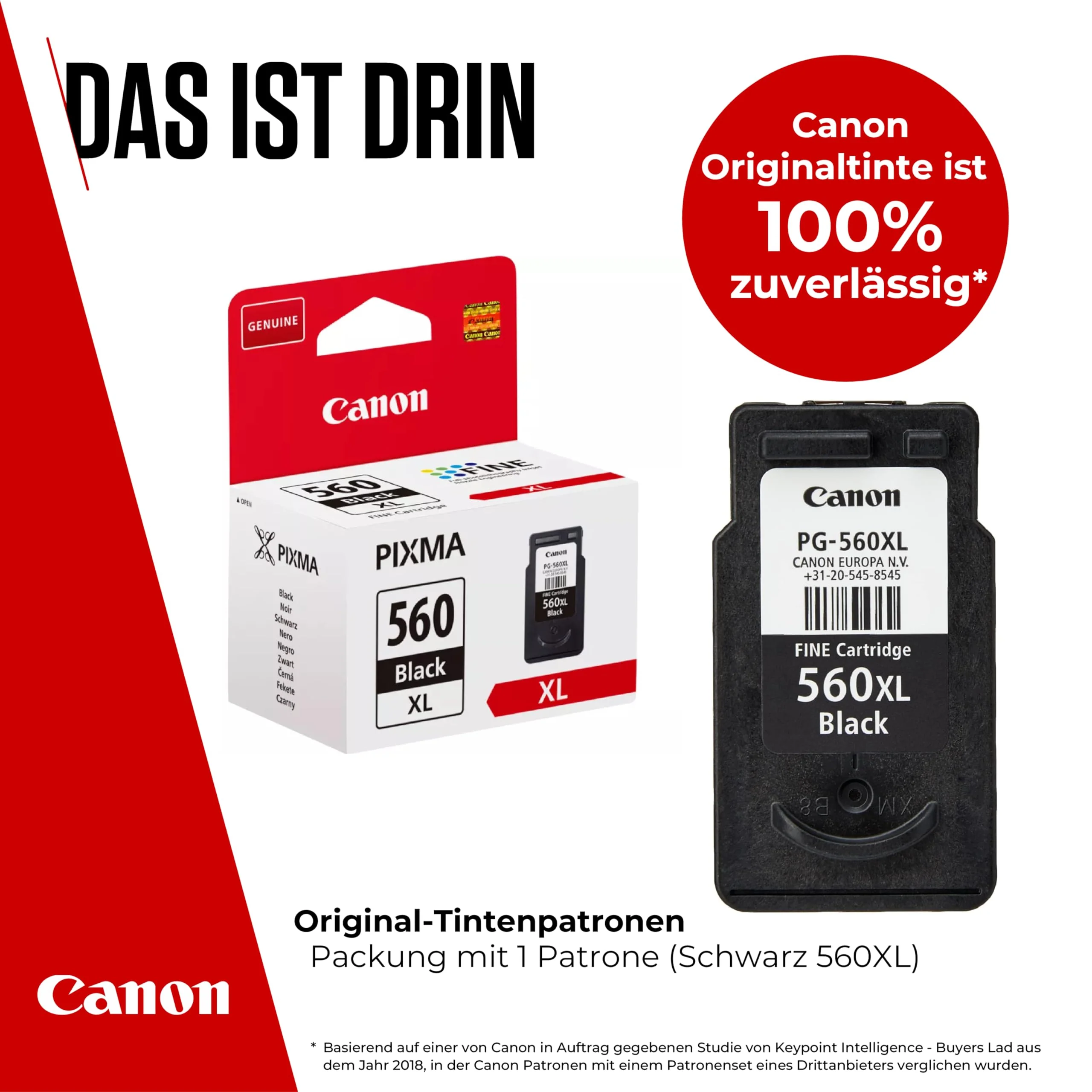 Canon Tinte - PG-560XL Original Tinte Schwarz mit hoher Reichweite - Druckt bis zu 400 A4-Seiten (1 x Patrone) - Kompatibel PIXMA Druckern - Image 6