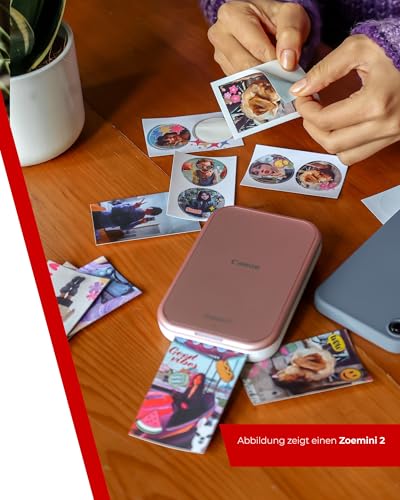 Canon Zoemini 2: Große Momente, Mini-Drucke – Kompakter, kabelloser Fotodrucker – Sofortdruck vom Smartphone – Bluetooth 5.0 & Typ-C Schnellladung – Ideal für Reisen (Roségold) - Image 2