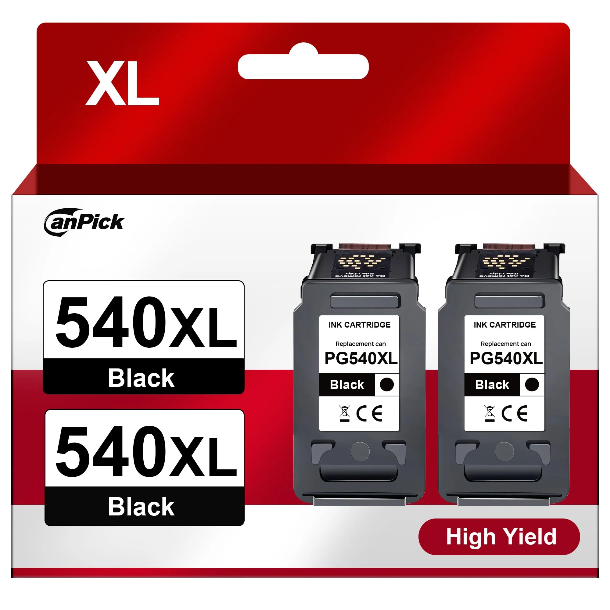 CanPick 540 XL PG-540XL Schwarz Kompatibel für Canon Druckerpatronen 540 PG540 PG540XL PG 540 XL PG-540 BK für Canon Pixma MG3650s TS5150 TS5100 MX475 TS5151 MG4250 MG3600 MG3650 MX395 (2 Schwarz) - Image 5