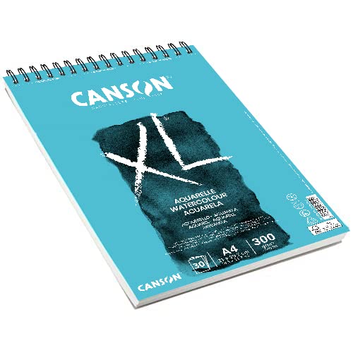 CANSON XL Aquarelle C400039170: Aquarellpapier - Aquarellblock in DIN A4 - 300g - mit Spiralbindung als Ringbuch - Malblock optimal für Wasserfarben & Aquarell, Blau - Image 4