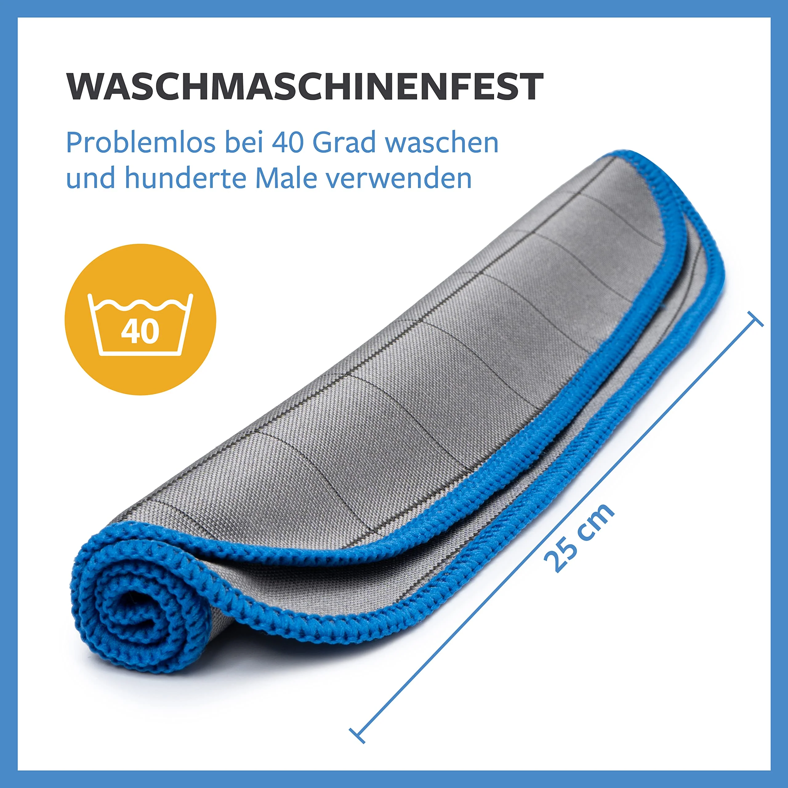 Carbigo® Box 10x Mikrofaser Glastücher – Microfasertuch Glas für streifenfreie Reinigung von Scheiben, Fenster, Gläser – Kristallklare Autoscheiben – Perfekte Microfaser Glastücher 25x25cm (400 GSM) - Image 4