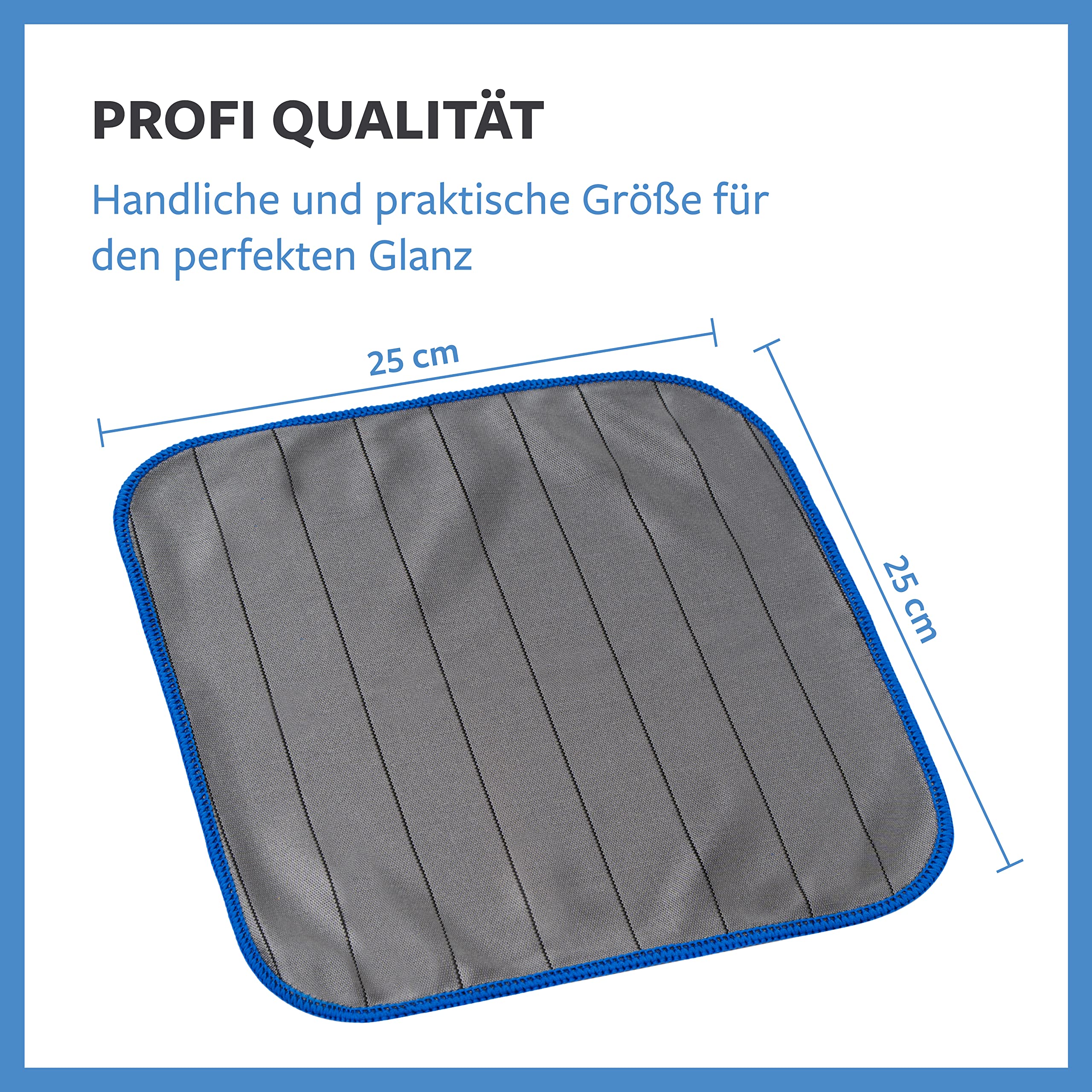 Carbigo® Box 10x Mikrofaser Glastücher – Microfasertuch Glas für streifenfreie Reinigung von Scheiben, Fenster, Gläser – Kristallklare Autoscheiben – Perfekte Microfaser Glastücher 25x25cm (400 GSM) - Image 6