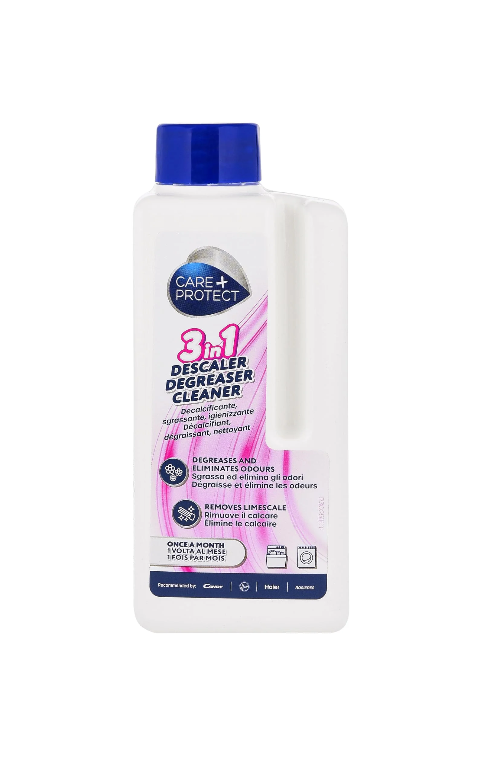 CARE + PROTECT– 3-in-1 Entkalker, Fettlöser und Reiniger für Waschmaschine & Geschirrspülmaschine / Maschinenreiniger & Maschinenpflege in einem / beseitigt Kalk, Fett & Gerüche / 250 ml - Image 4