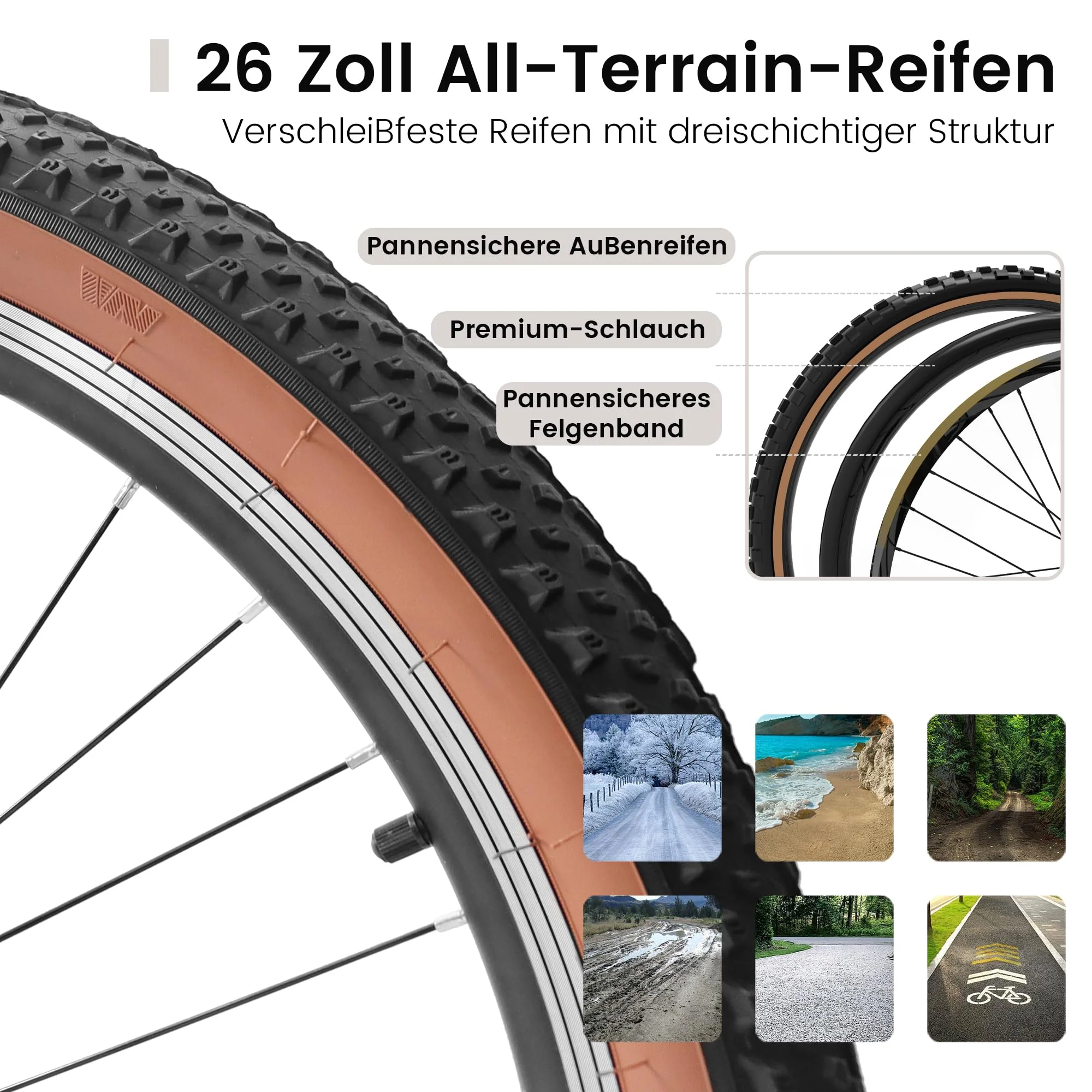 CARPAT SPORT 26 27.5 29 Zoll Mountainbike Fahrrad für Erwachsene, 21 Gang Schaltung, V-Bremsen/Dual-Scheibenbremsen, MTB Herren Damen, Jugendfahrrad - Image 6