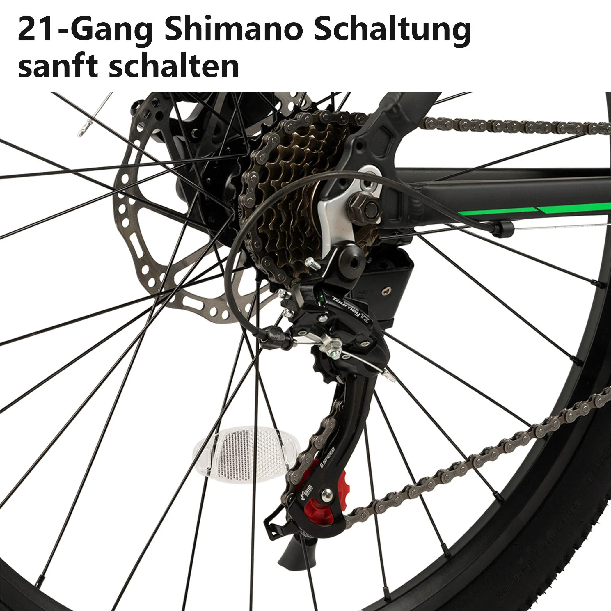 CARPAT SPORT 26 29 Zoll Mountainbike für Jungen, Mädchen, Damen und Herren, Scheibenbremse, 21 Gang-Schaltung, Aluminium Rahmen, Hardtail Fahrrad Jugendfahrrad MTB - Image 5