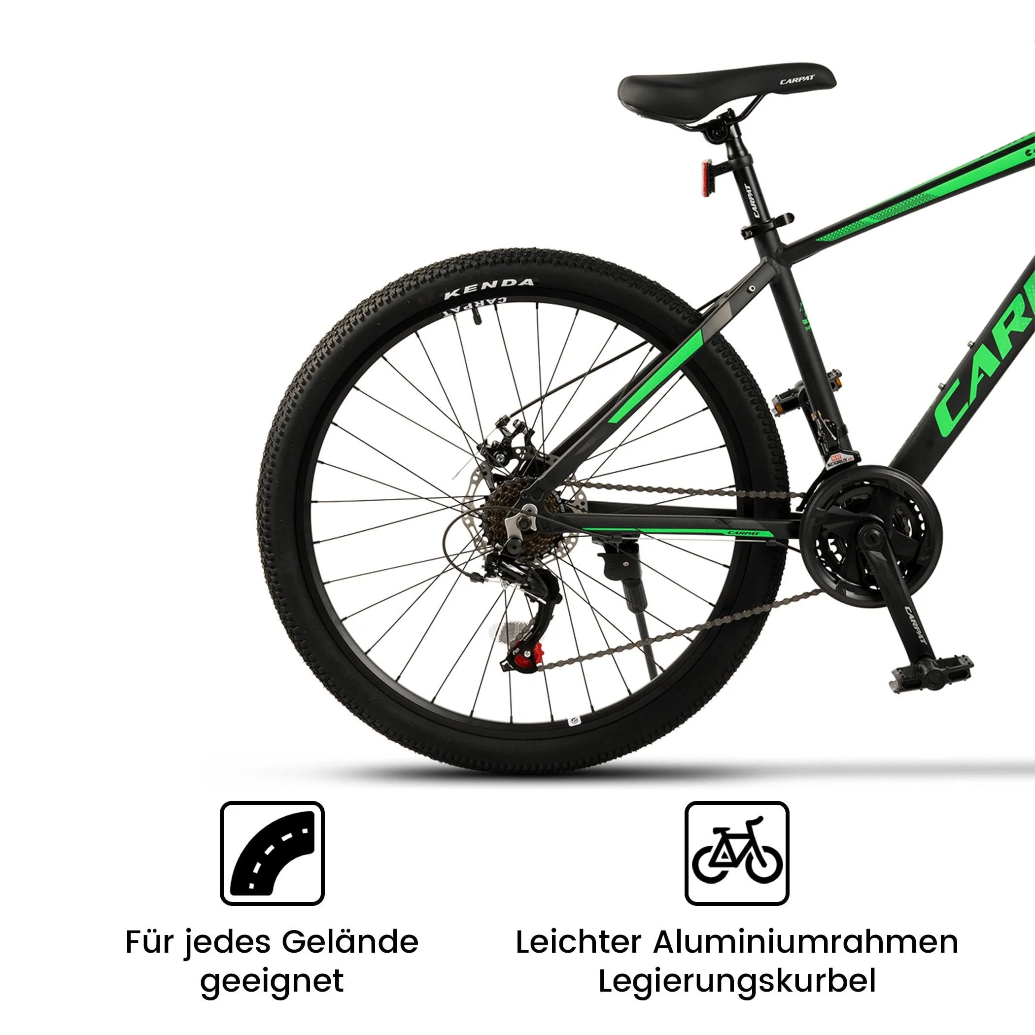 CARPAT SPORT 26 29 Zoll Mountainbike für Jungen, Mädchen, Damen und Herren, Scheibenbremse, 21 Gang-Schaltung, Aluminium Rahmen, Hardtail Fahrrad Jugendfahrrad MTB - Image 6