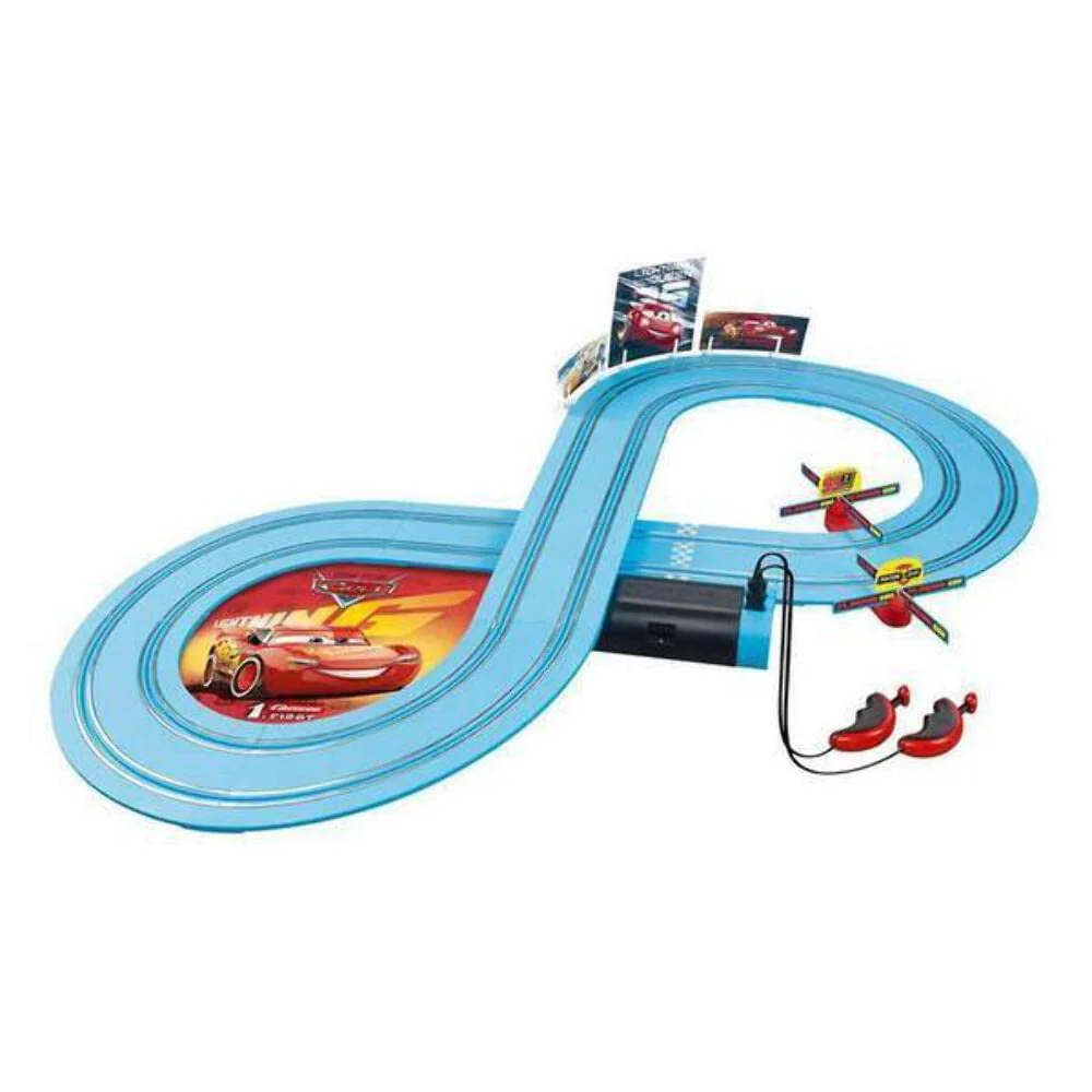Carrera - 20063037 First Disney Pixar Cars – Race of Friends Autorennbahn I 2,4m Rennstrecke I 2 ferngesteuerte Autos mit Lightning McQueen & Cruz Ramirez I Geschenke zu Ostern - Image 3