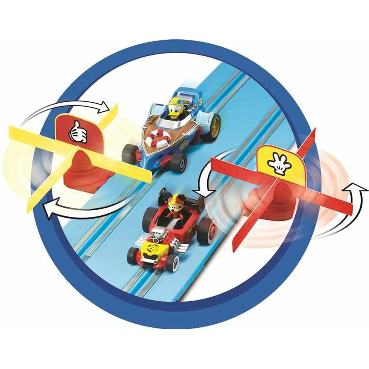 Carrera - 20063045 First I Mickey's Fun Race I Die erste Rennbahn für Kleinkinder mit Disney Figuren I 2,4 Meter Spielbahn Ergonomische Handregler I Mit Kreisel für extra Spielspaß - Image 2