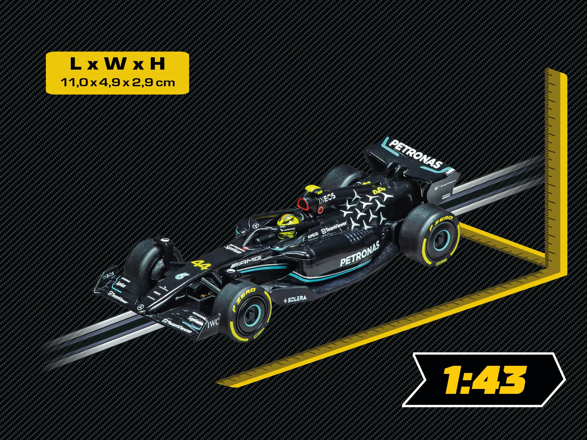 Carrera - 20064238 GO Mercedes-AMG F1 W14 E Performance L. Hamilton | Fahrzeug im Maßstab 1:43 | Slotcar | Kompatibel GO, GO Plus & GO Battery | Für Kinder & Erwachsene - Image 4