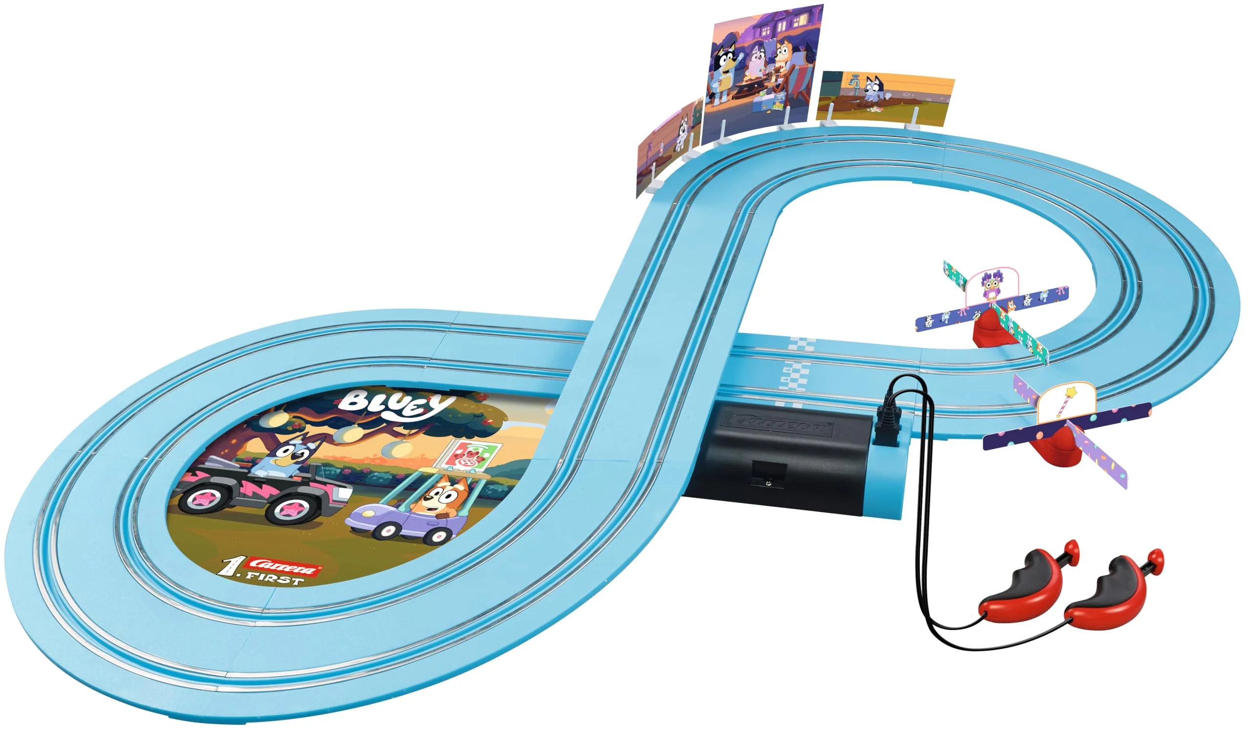 Carrera Bluey & Bingo Race 2,4m Rennstrecken-Set I 2 ferngesteuerte Fahrzeuge mit Bluey und Bingo I mit Handregler & Streckenteilen I Spielzeug für Kinder ab 3 Jahren - Image 5