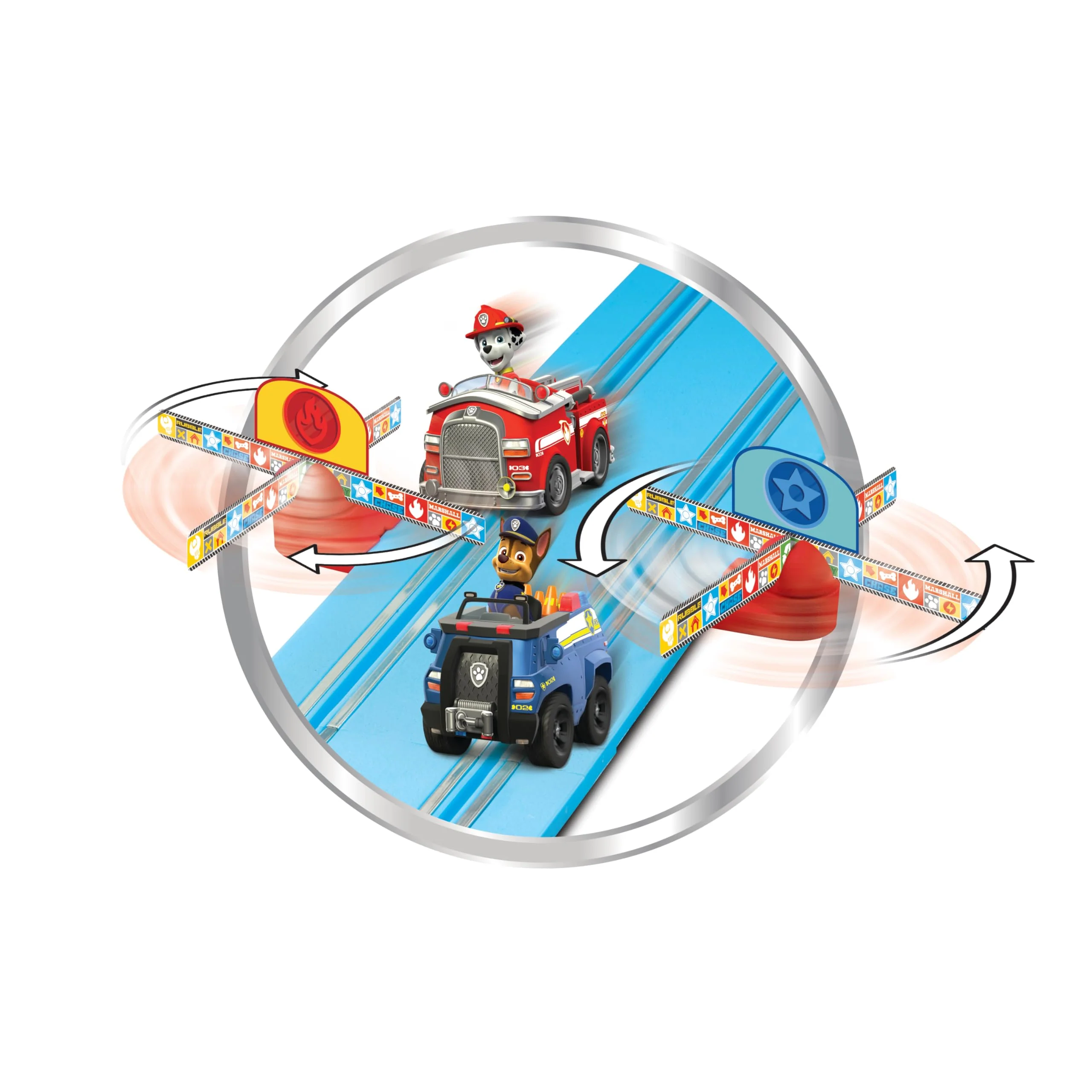 Carrera First PAW Patrol, Race 'N' Rescue – 3,5 Meter Lange Bahn mit Licht-, Sound- & Musikeffekten, interaktive Funktionen – Für aufregende Rettungsmissionen und Abenteuer im Kinderzimmer - Image 4