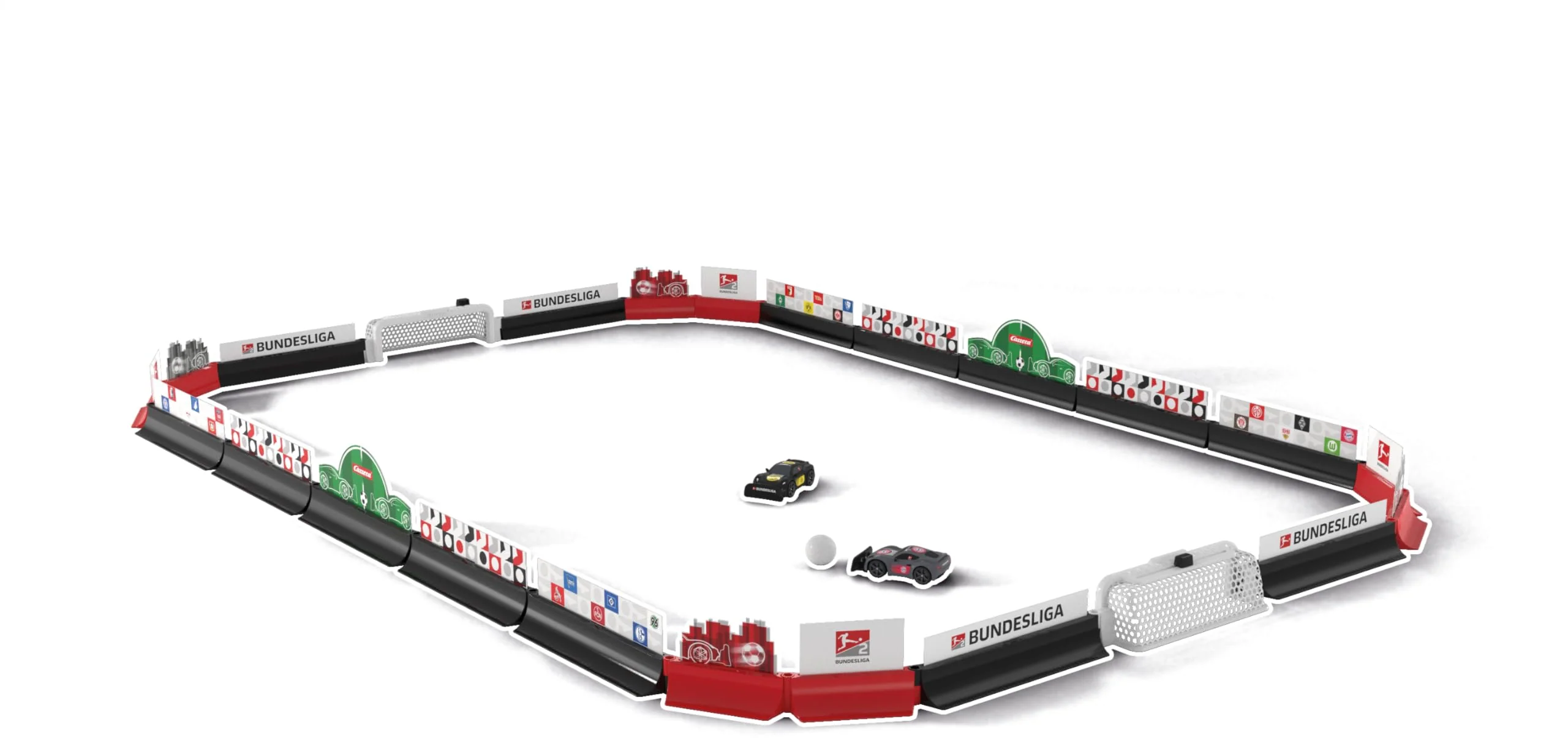 Carrera RC Fahrzeug Bundesliga Soccer Set I Spielfeld mit 2 Mini-RC-Autos – Tore, Ball, Sticker & Banden I Rennaction trifft Fußballspiel I Für Kinder ab 6 Jahren - Image 7