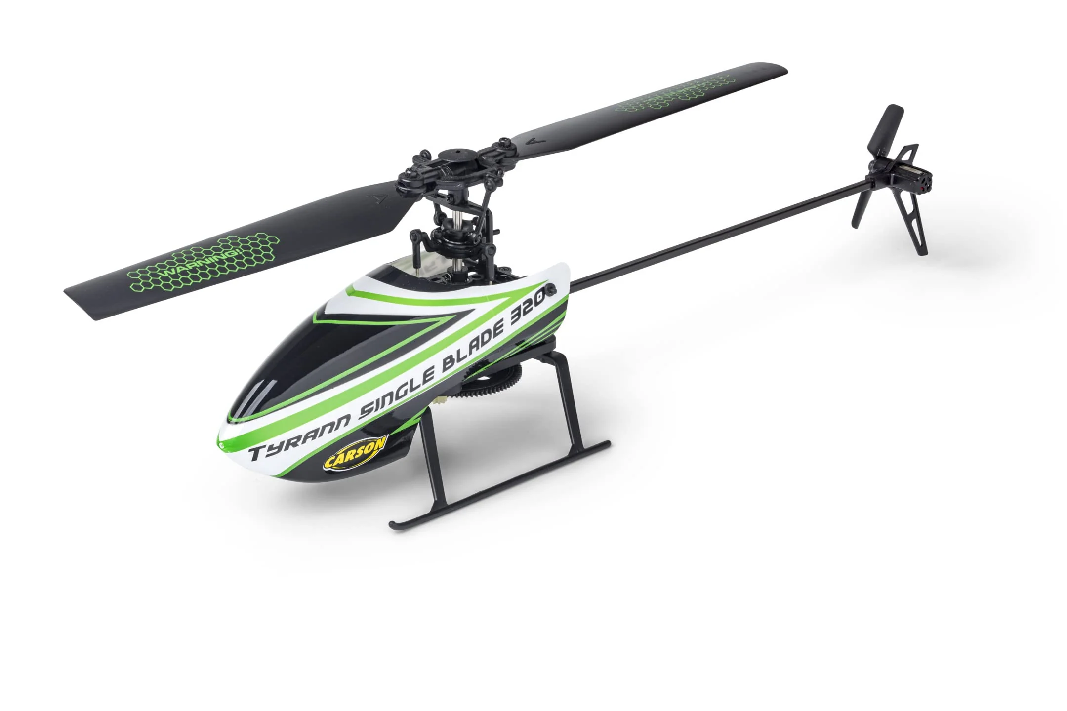 Carson 500507171 - Ferngesteuerter Helikopter Tyrann Single Blade 320 2,4 GHz - RC Flugzeug ab 16 Jahre, 100% RTF Komplettset, mit Höhenkontrolle und Start- & Landefunktion, grün - Image 3