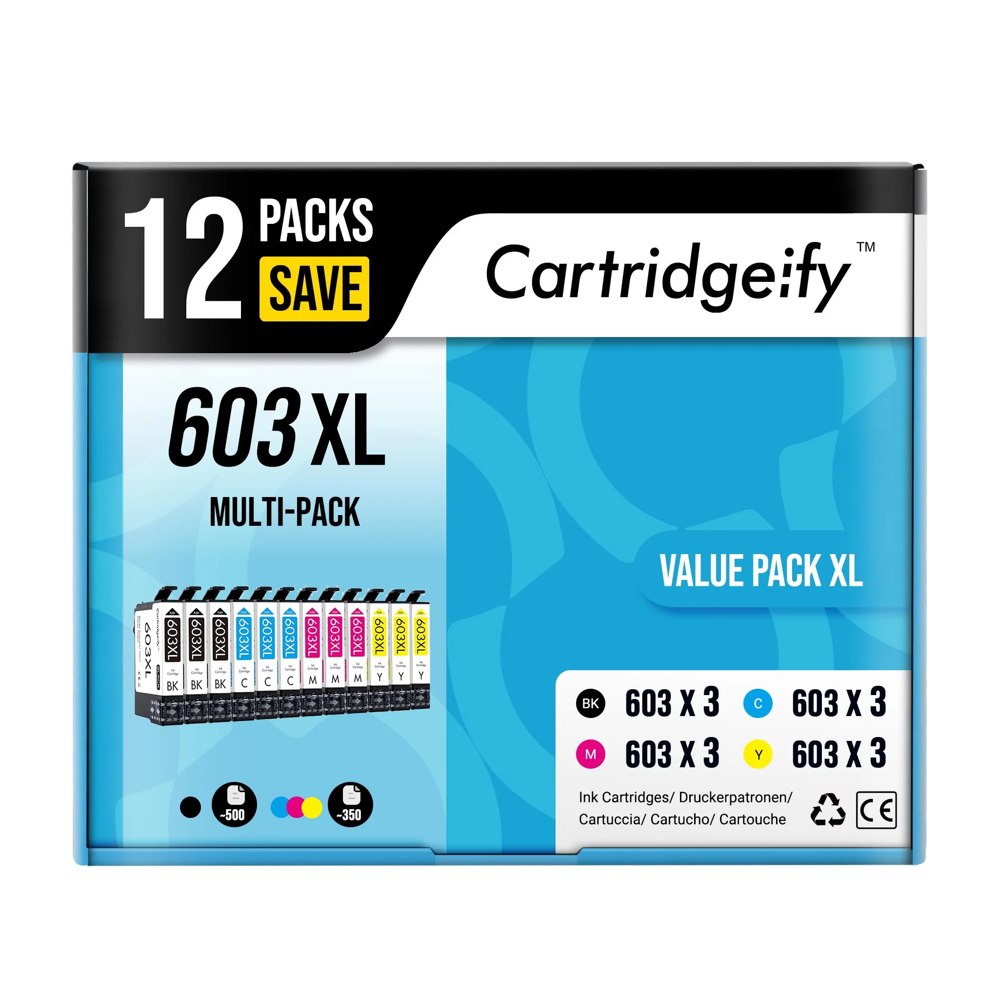 Cartridgeify 603XL Druckerpatronen Kompatibel mit Epson 603 XL Patronen, für Expression Home XP-2100 XP-2105 XP-3100 XP-3105 XP-3150 XP-4100 XP-4105, Workforce WF-2810 WF-2830 WF-2835 WF-2840 WF-2850 - Image 5