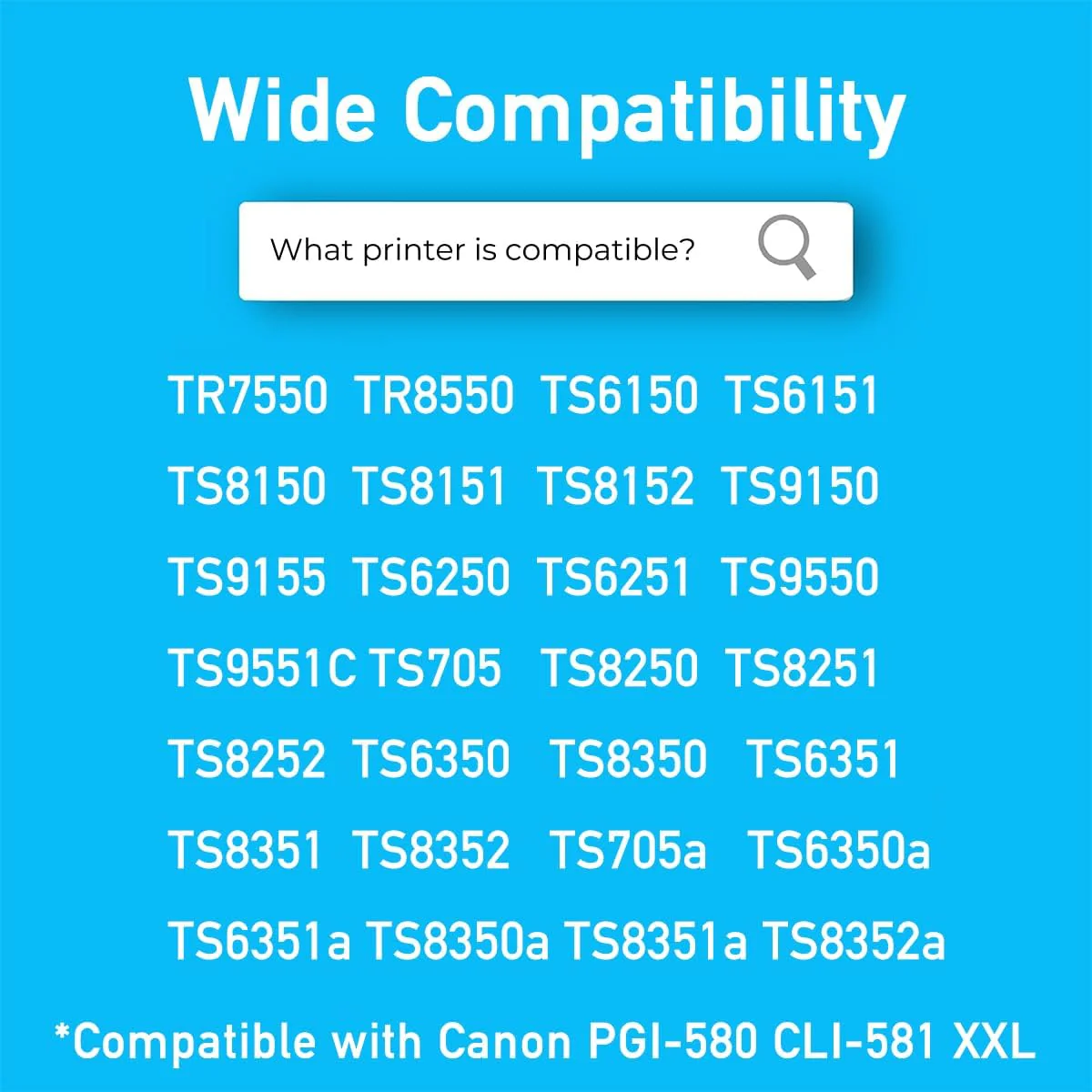 Cartridgeify PGI-580 CLI-581 XXL Druckerpatronen Kompatibel mit Canon 580XXL 581XXL Patronen Multipack, für Pixma TS6350 TS705 TS8350 TS8352 TS9550 TS6351 TS8351 TR8550 TR7550 TS9150 TS9551C TS8250 - Image 4