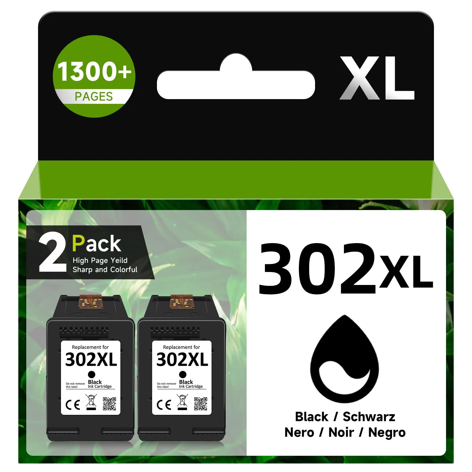 CARTRIGO 302XL Druckerpatronen Schwarz, 302 Patrone Kompatibel fur HP 302 Druekerpatronen Sehwarz, 302XL Schwarz fur OfficeJet 3831 5230 3833 3830 Desklet 3630 3636 3639 Envy 4524 4527 4525(2er-Pack) - Image 4