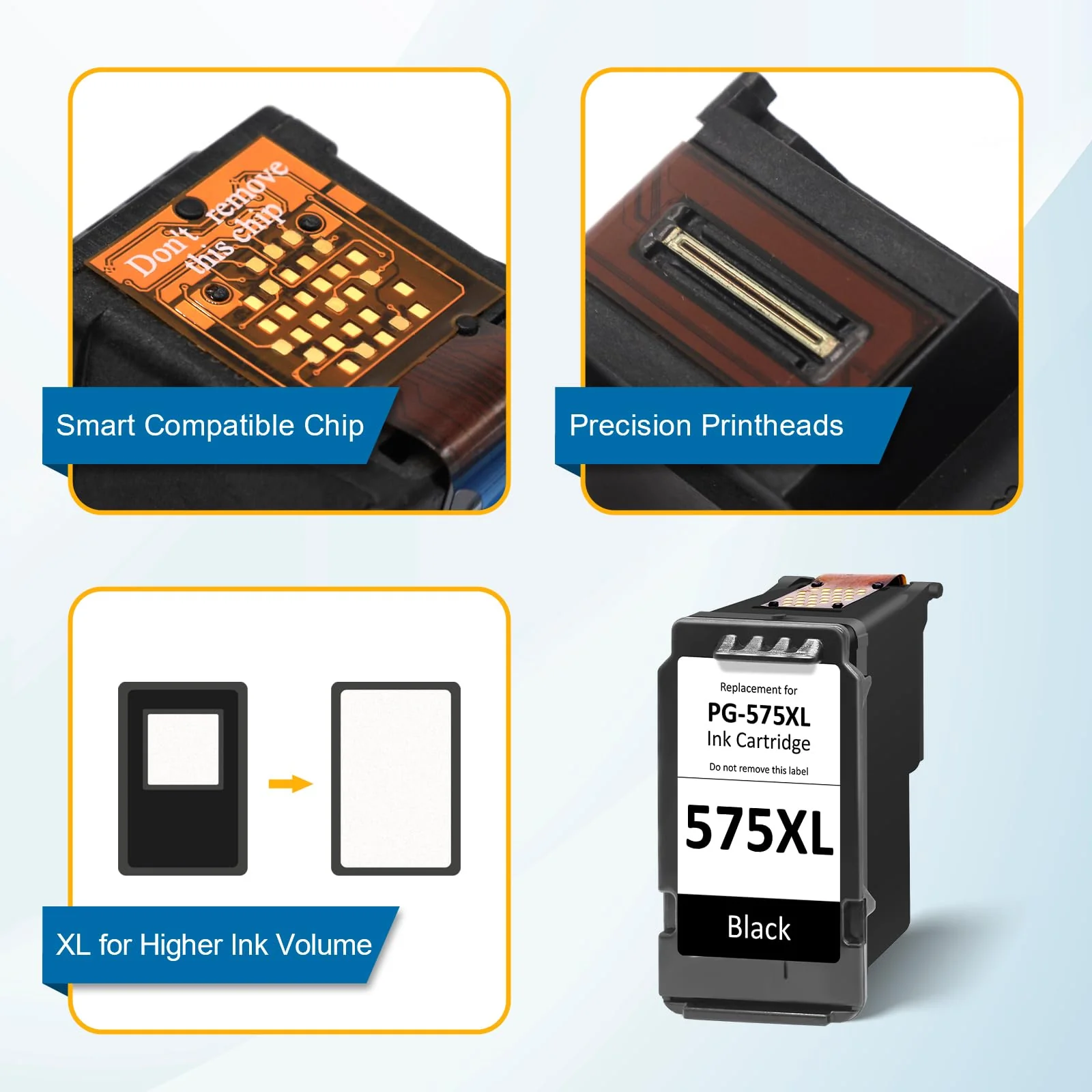 CARTRIGO PG-575XL 575 XL Druckerpatrone Kompatibel für Canon 575 Patrone für PIXMA TS3550i TS3551i TR4750i TR4751i (575XL Schwarz) - Image 4