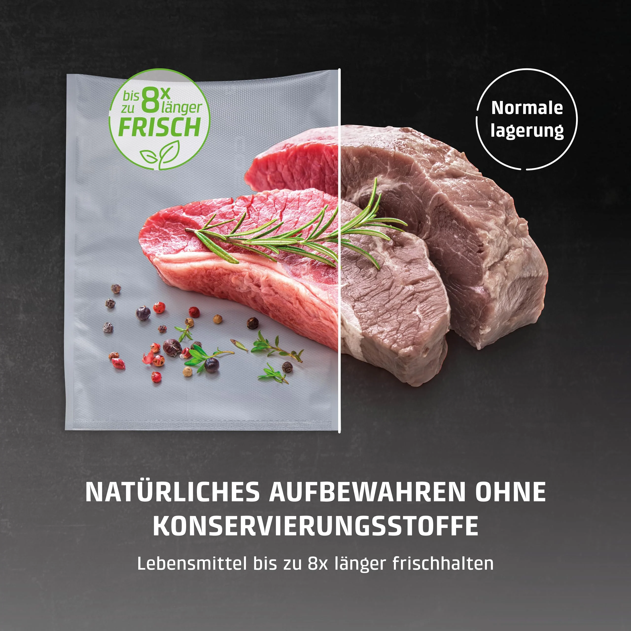 CASO 8 Sterne Profi- Folienrollen 30x600 cm / 2 Rollen, Vakuumierbeutel für alle Vakuumierer, sehr stark & reißfest ca. 150µm, Vakuumbeutel Lebensmittel Vakuumiergerät, Sous Vide, BPA-frei - Image 5