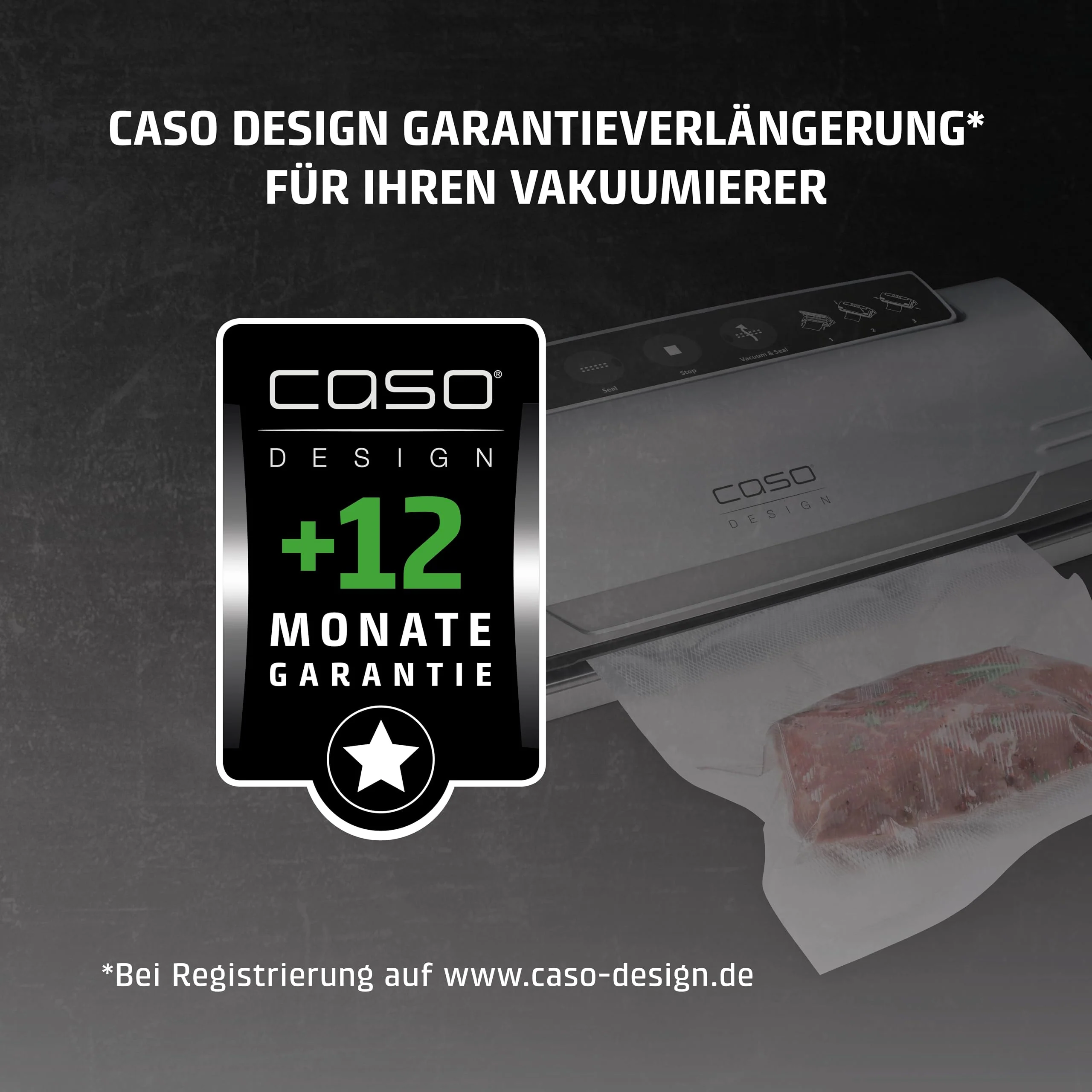 CASO VRH 690 advanced Vakuumierer Testsieger, Vakuumiergerät für Lebensmittel, 150 Vakuumiervorgänge nonstop, doppelte Schweißnaht, 20 Liter/Min, Cutter, inkl. 2 Profi- Folienrollen - Image 11