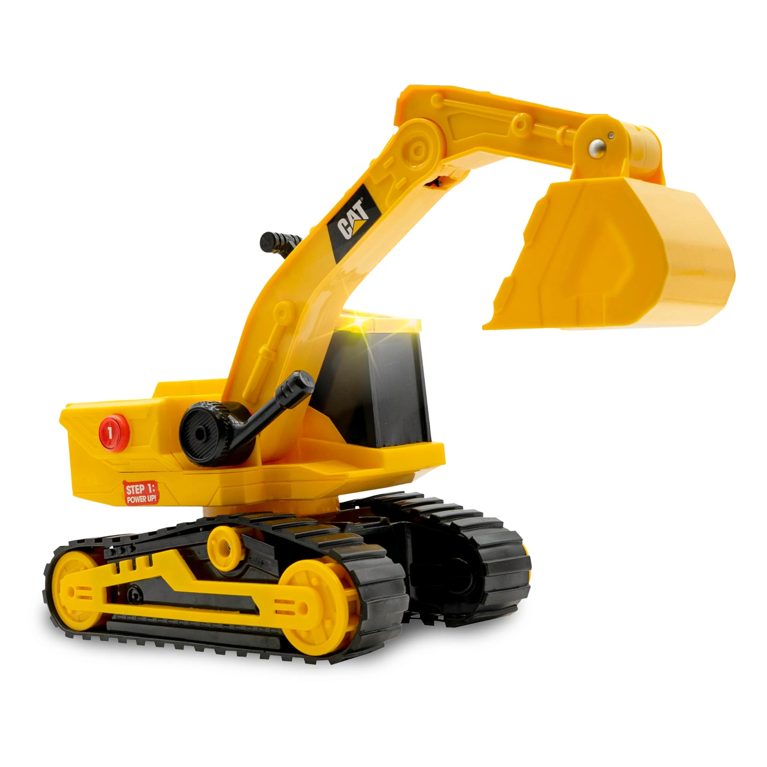 CatToysOfficial | CAT Construction 29,5 cm Power Haulers Bagger Spielzeug | Echte Lichter & Geräusche, Bewegungsangetrieben, Arbeitsfunktionen | Interaktive Baustellenfahrzeuge Kinder ab 3 Jahre