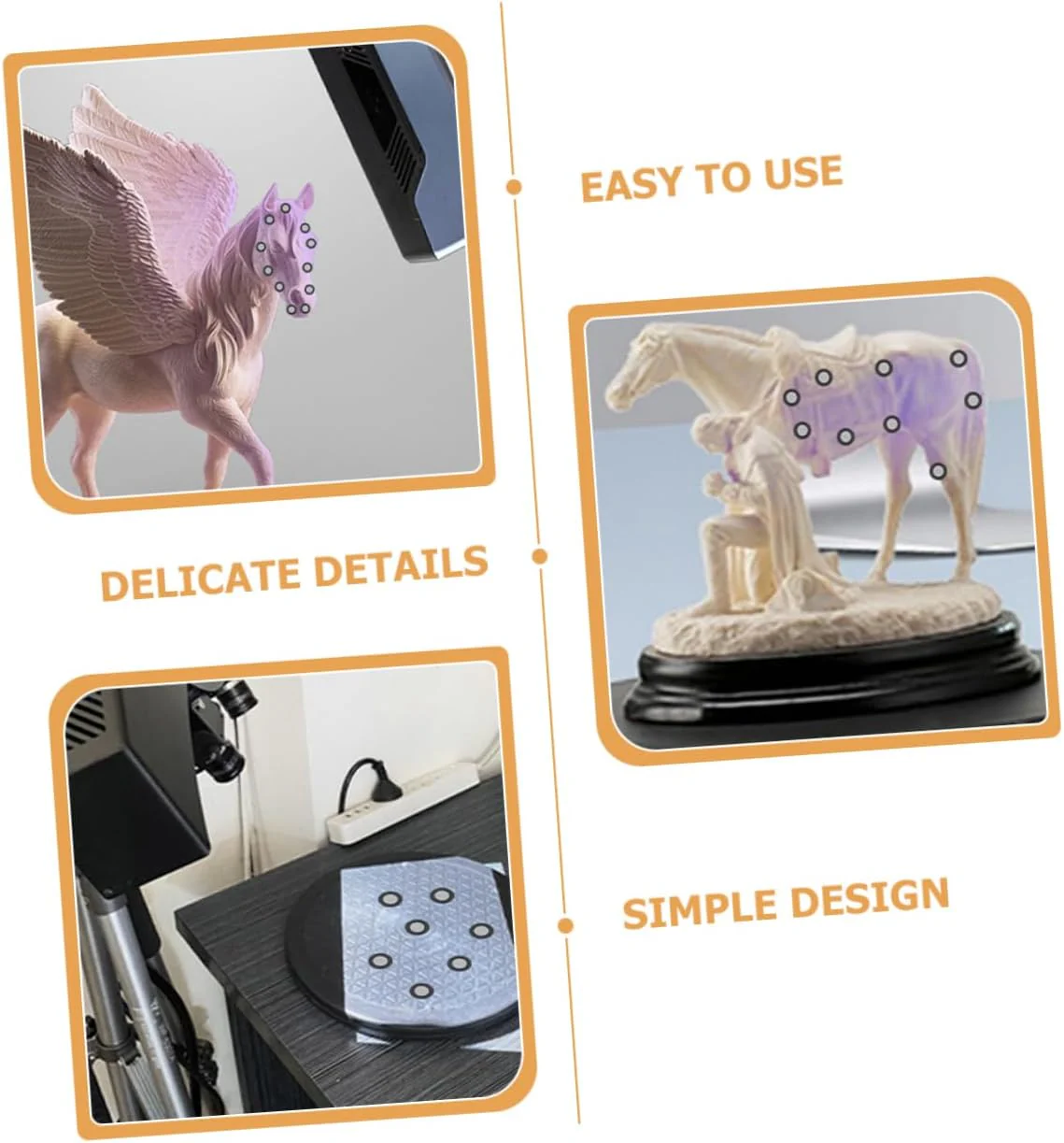 CAXUSD 15 Blatt Scanner Reflektorfolie Logo Aufkleber 3D Scanner Zubehör 3D Scanner Marker Markierungspunkt Für 3D Scanner Referenzmarkierungspunkt Scanner Markierungspunkte Für - Image 16