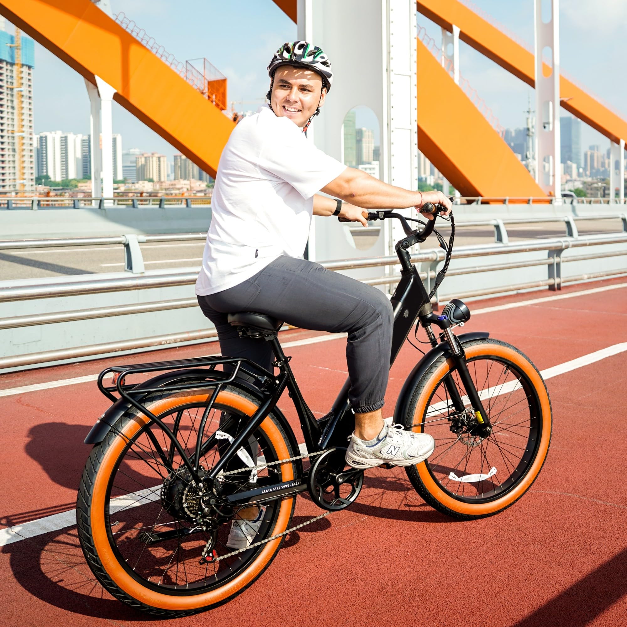 CEAYA Elektrofahrrad Aluminium 26 Zoll E Bike Herren Damen Pedelec 25km/h Fat Tire Ebike mit 48V20AH Akku,Gabelfederung,7-Gang Schaltung,Scheibenbremse,Reichweite bis 45-80KM - Image 8