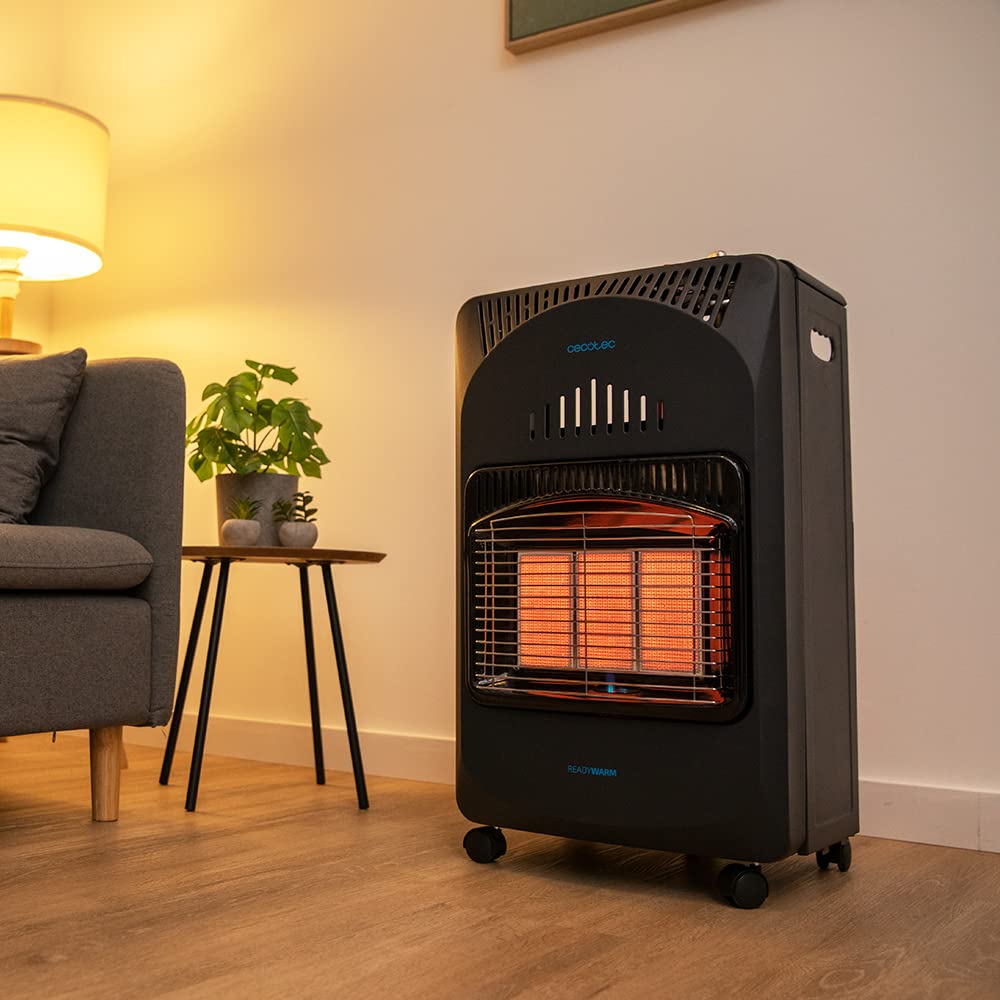 Cecotec Butangas-Heizofen Ready Warm 4000 Slim Fold. 4200W, faltbar, Keramik, 3 Modi, 10 kg Gasflaschen, Dreifaches Sicherheitssystem, 4 multidirektionale Räder, Abdeckung 30m² - Image 2