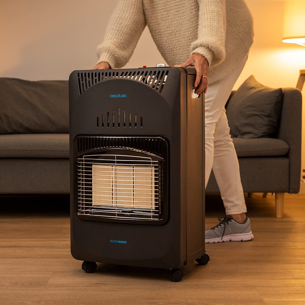Cecotec Butangas-Heizofen Ready Warm 4000 Slim Fold. 4200W, faltbar, Keramik, 3 Modi, 10 kg Gasflaschen, Dreifaches Sicherheitssystem, 4 multidirektionale Räder, Abdeckung 30m² - Image 4