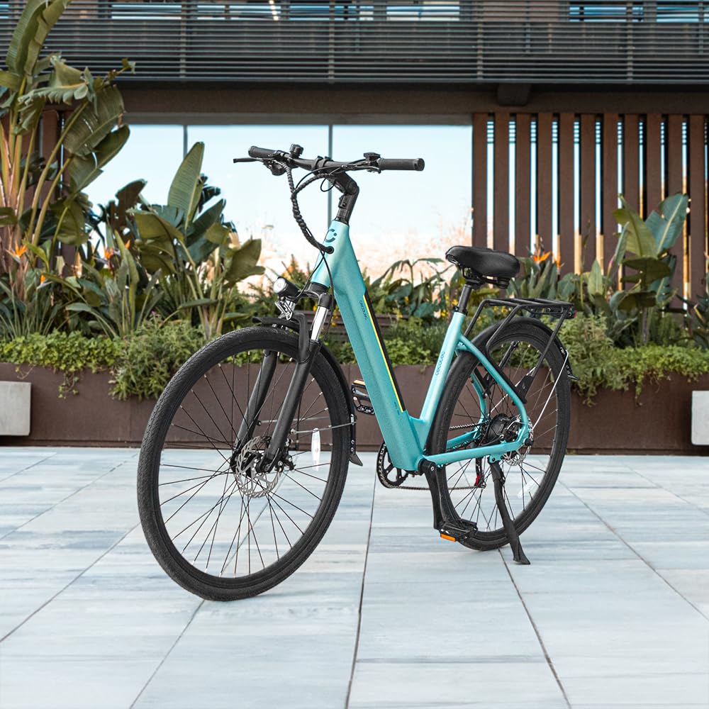 Cecotec Elektro-Stadtfahrrad Urban, 250W, 28-Zoll-Räder, 90 km Reichweite, 460 Wh Batterie, Vorderradfederung, 7-Gang-Shimano-Schaltung und Doppel-Hydraulikbremsscheiben - Image 6