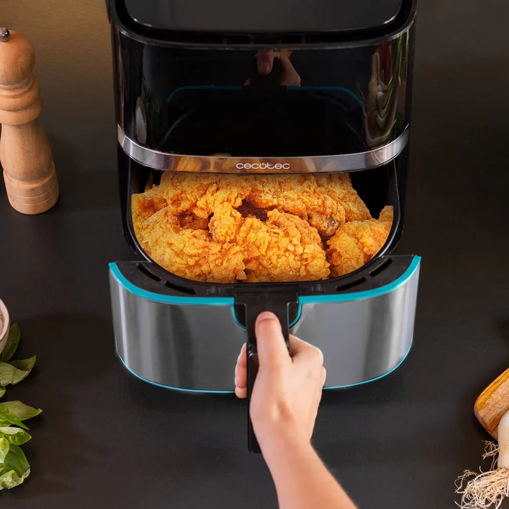 Cecotec Heißluftfritteuse 5,5 L Cecofry Full Inox 5500 Pro. 1700 W, Kompaktes und Digitale, Diät-Fritteuse, Edelstahlausführung, ölfrei, PerfectCook-Technologie, Thermostat, 8 Modi - Image 5