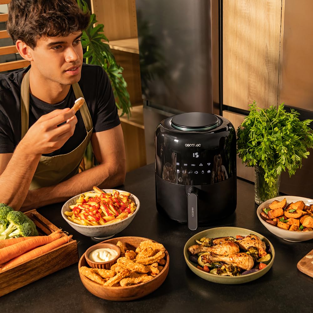 Cecotec heißluftfritteuse Cecofry Pixel 2500 Touch. 1200 W, Kapazität 2,5 l, 6 Programme, digitale Steuerung, Timer, Körper und Griff mit Kühlberührung, rutschfeste Füße, PerfectCook-Technologie. - Image 4