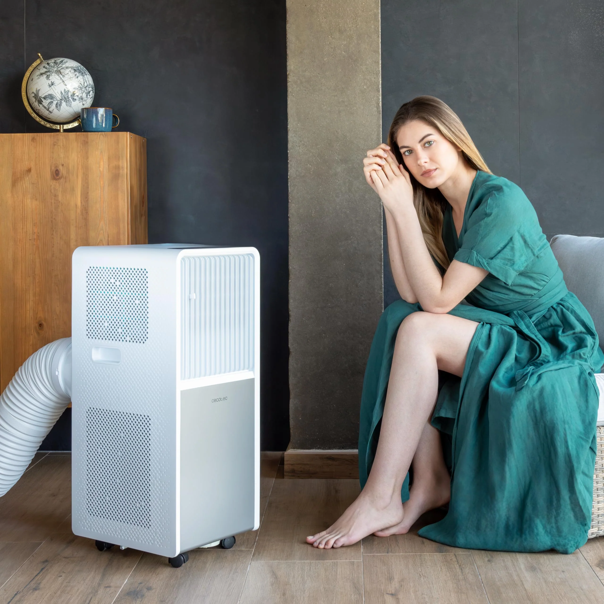 Cecotec - Mobile Klimageräte ForceClima 9450 Style Heating, 9000 BTU, Abdeckungsbereich 25 m2, Fernbedienung, Berührung, LED -Bildschirm, 5 Modi, 2 Geschwindigkeiten, Wärmepumpe, Timer - Image 9