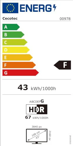 Cecotec Smart TV - LED-Fernseher mit 43 Zoll, 4K UHD-Auflösung - A4 Serie ALU40043. Google TV, Dolby Audio, HDMI 2.1, USB 3.0, HDR10, 16 GB ROM, Google Voice Assistant und Chromecast - Image 3