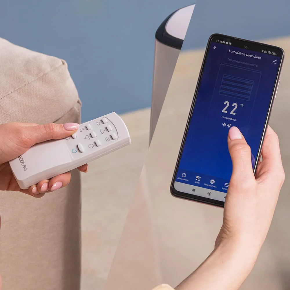 Cecotec Tragbare Klimaanlage mit Fernbedienung und WiFi Forceclima 7500 Soundless verbunden. 7000 BTU, Touch Control und LED -Bildschirm, Timer, Abdeckung von bis zu 20 m2 - Image 8