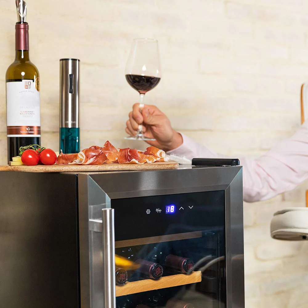 Cecotec Weinkühlschrank GrandSommelier 15000 Inox Compressor. 15 Flaschen mit Kompressor, der eine hohe Leistung garantiert. Einstellbare Temperatur und Touch-Bedienfeld - Image 2