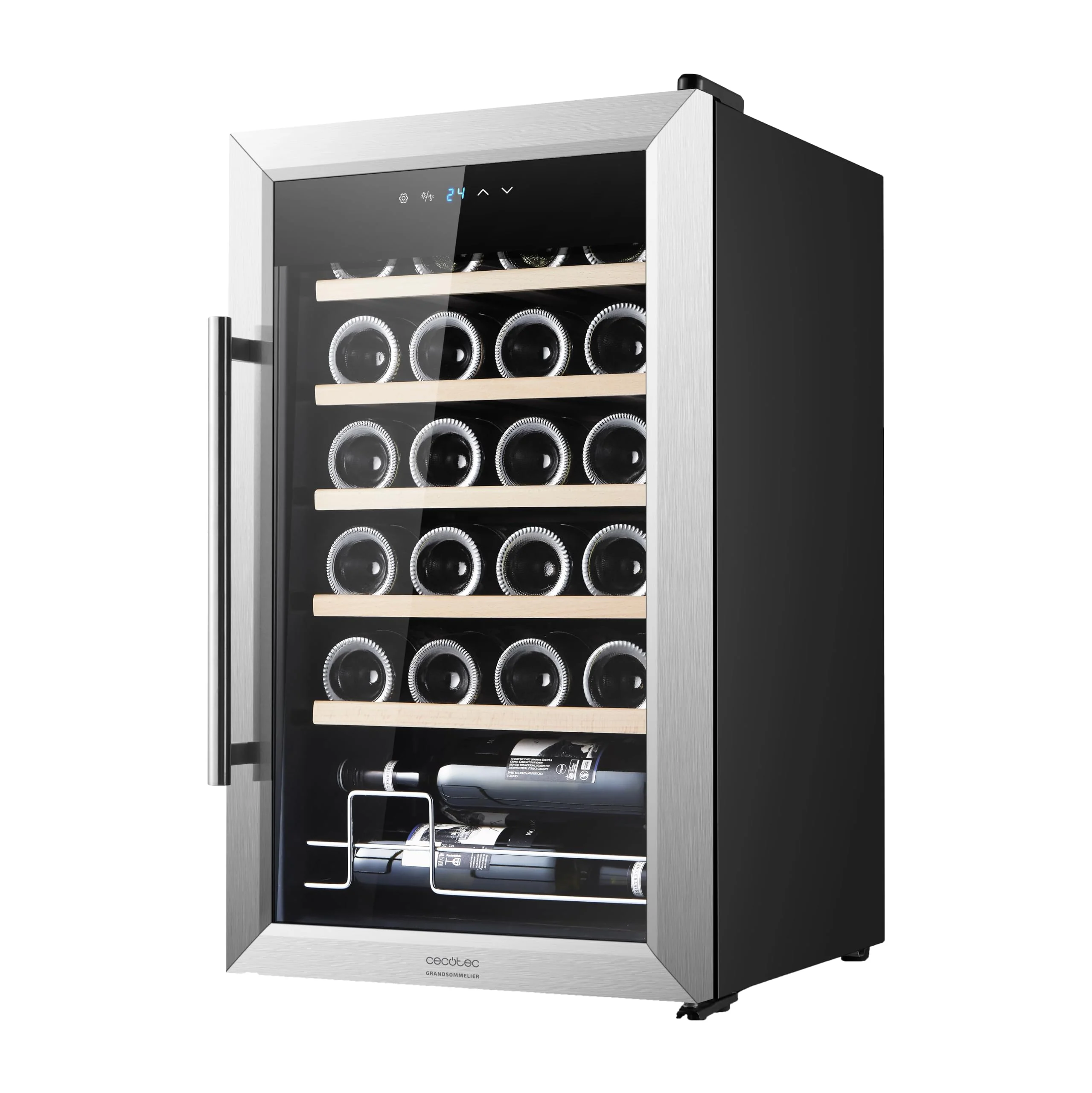 Cecotec Weinkühlschrank GrandSommelier 24000 Inox Compressor. 24 Flaschen mit Kompressor, der eine hohe Leistung garantiert. Einstellbare Temperatur und Touch-Bedienfeld - Image 5