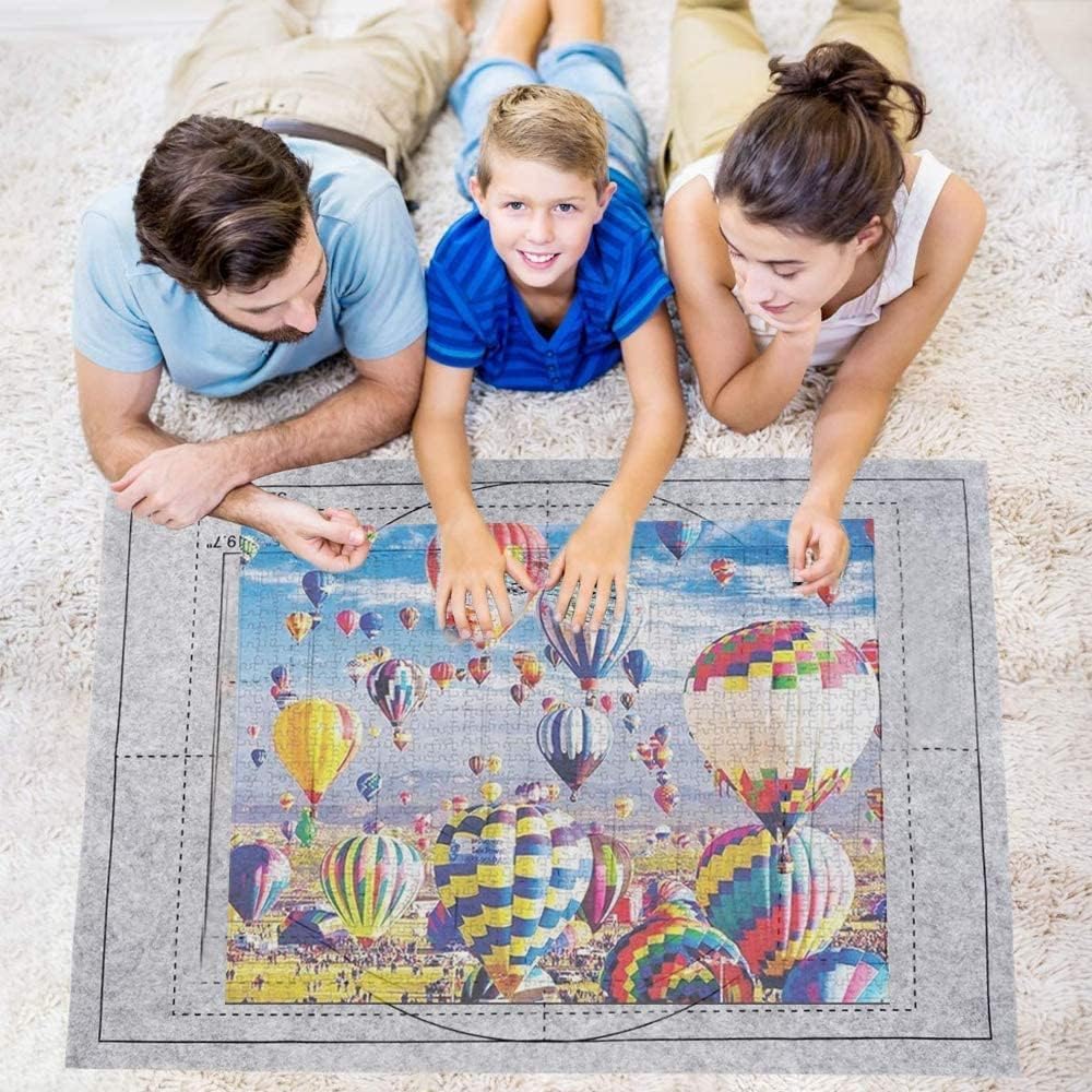 Celawork Puzzlematte für BIS 200, 500, 1000 Teile - Puzzleunterlage Rollmatte zum Aufbewahren (Schwarz, für 1000) - Image 2