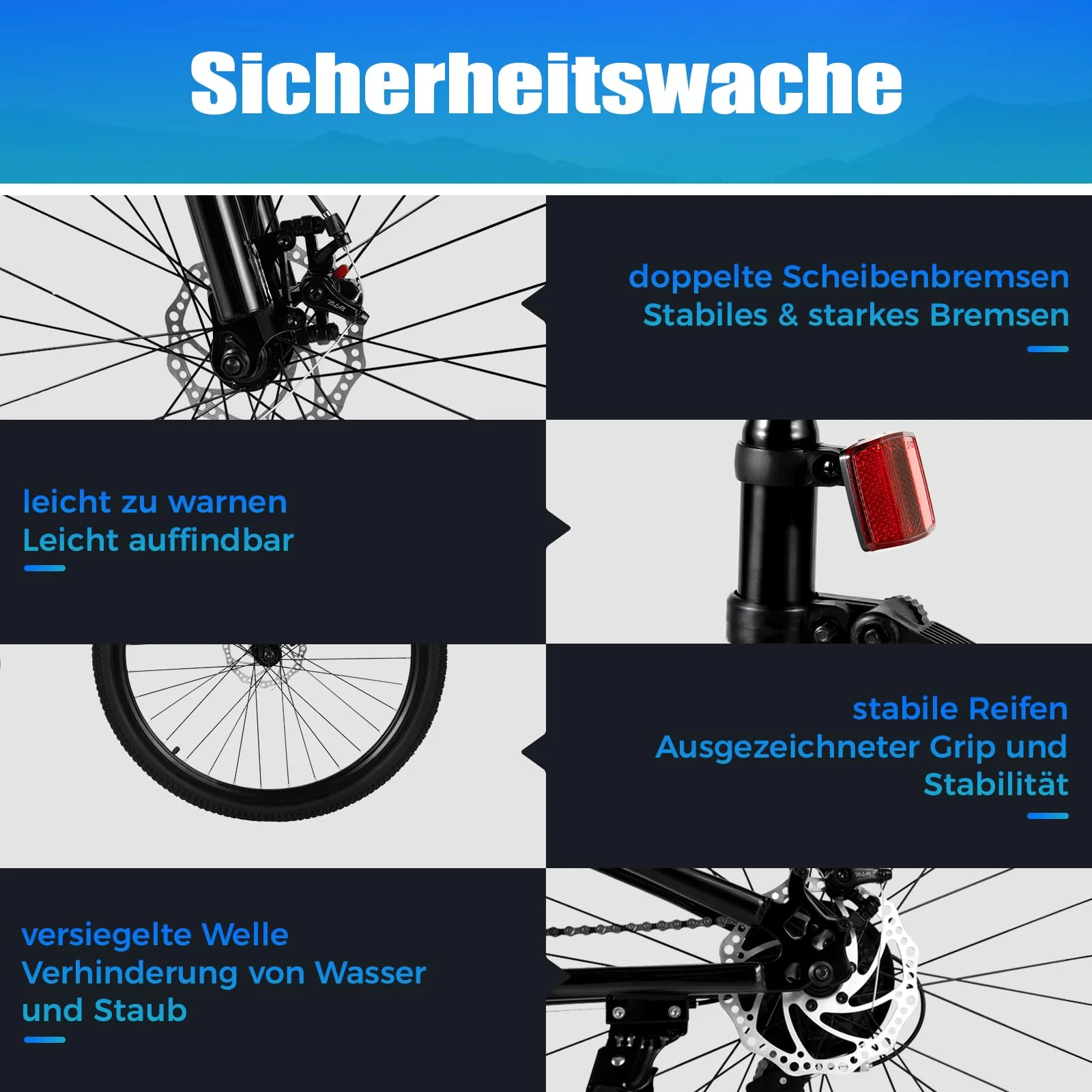 Charocean Mountainbike 26 Zoll Fahrrad Herren Fahrräder 21 Gang-Schaltung Mountain Bike Vollfederung Klapprad mit Scheibenbremse, Fahrrad für Jungen Herren und Damen - Image 2