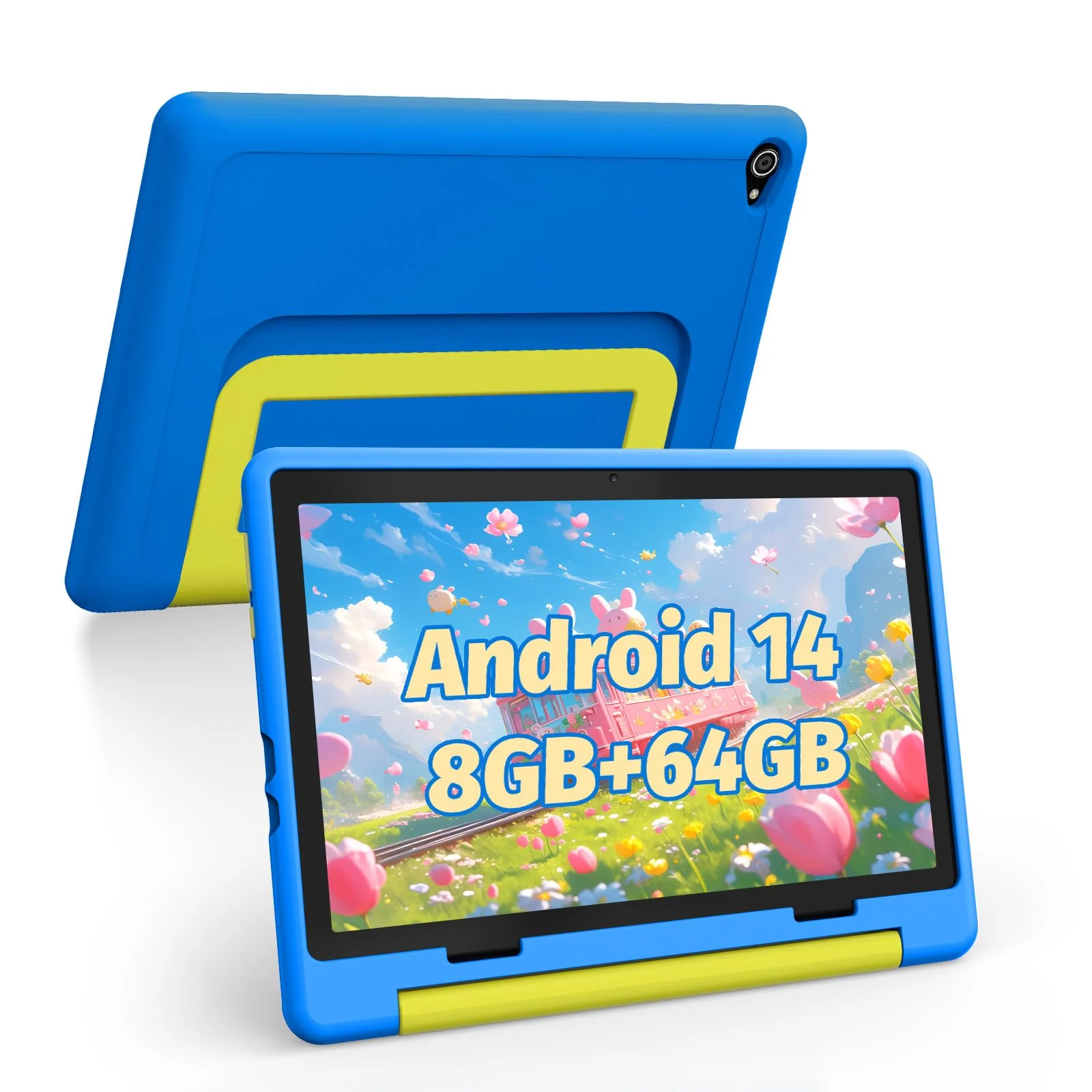 Cheerjoy Kinder Tablet 10 Zoll Android 14 Tablet für Kinder im Alter von 3-12 Jahren, Octa-Core, 8+64GB(TF 1TB), Kindersicherung, vorinstalliertes KIDOZ, 5G WiFi Tablet PC mit stoßfester Hülle-Blau - Image 2