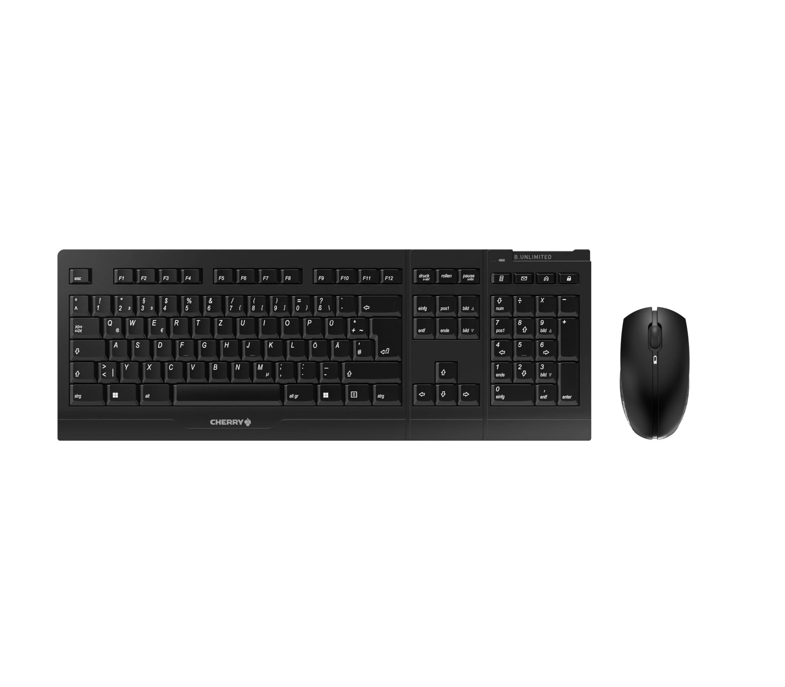 CHERRY B.UNLIMITED 3.0, Kabelloses Tastatur- und Maus-Set, Deutsches Layout (QWERTZ), 2,4 GHz Funk, Dauerhaft Abriebfeste Tasten, Wiederaufladbar, Schwarz - Image 6