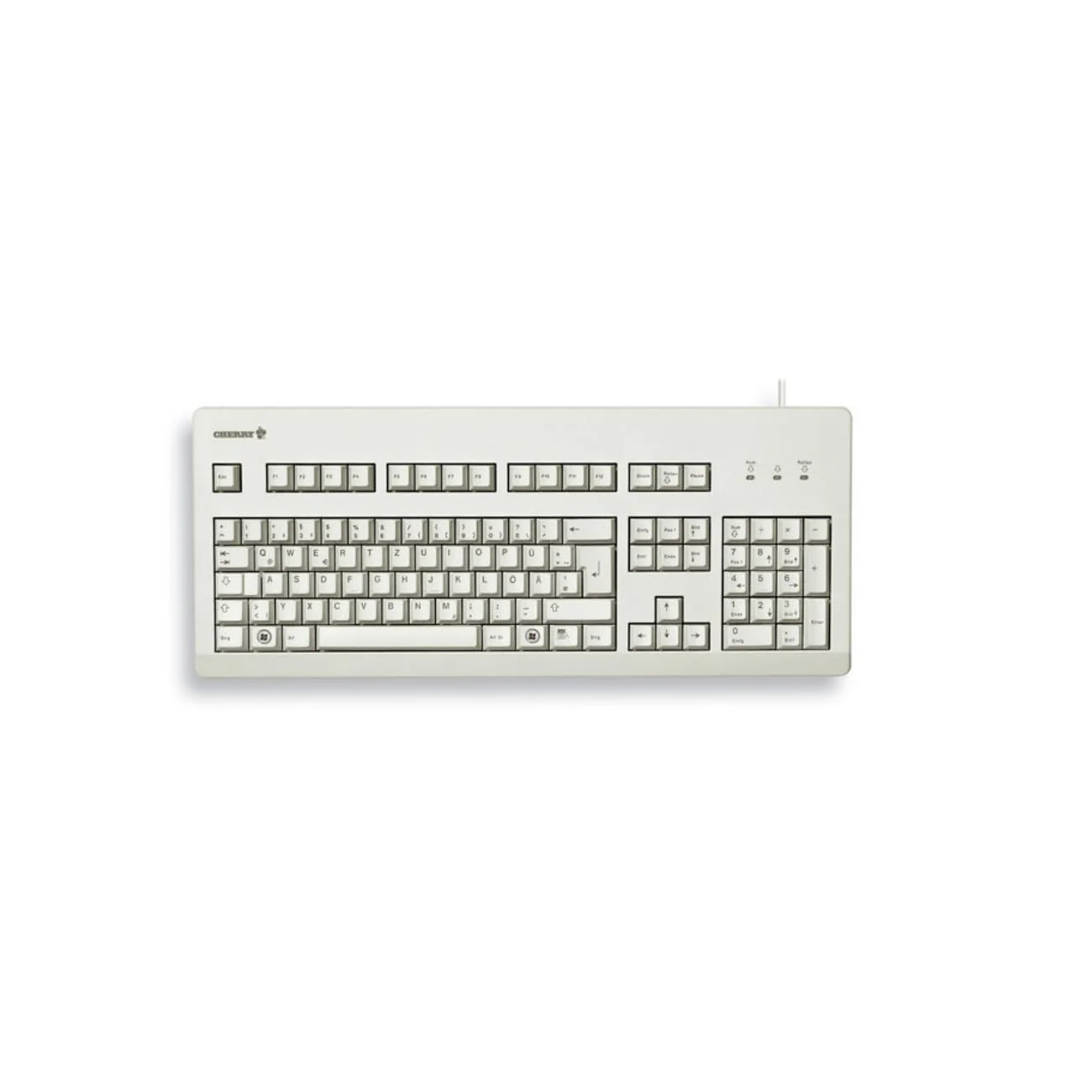 CHERRY G80-3000, Kabelgebundene Mechanische Tastatur, Deutsches Layout (QWERTZ), USB-Anschluss, Robust, Programmierbare Tasten, MX BLUE Switches, Hellgrau - Image 5
