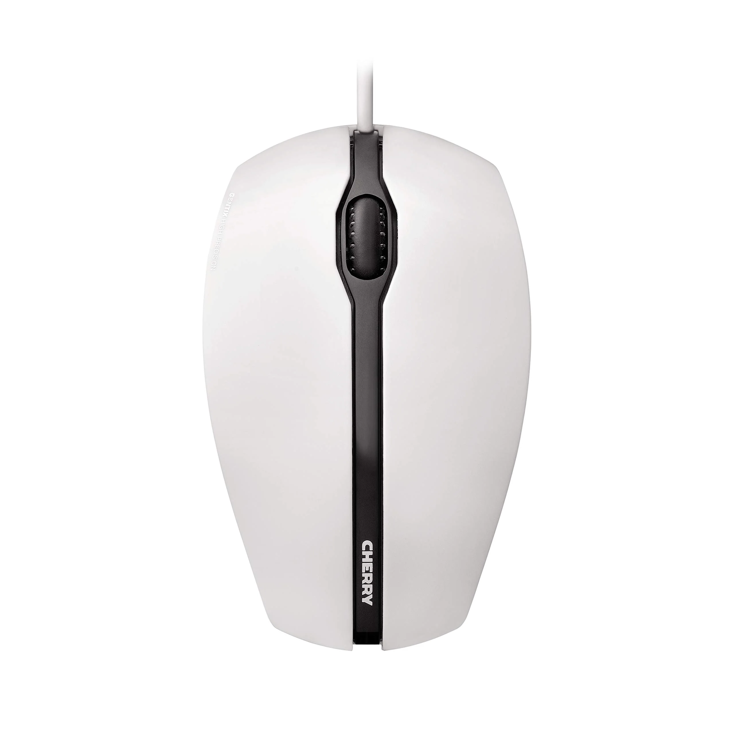 CHERRY GENTIX CORDED, Kabelgebundene Maus, Präzises Scrollrad, Optischer Sensor, Symmetrisches Design für Links- & Rechtshänder, Kabel 1,8 m, USB 2.0, Weiß-Grau - Image 2