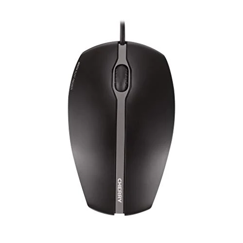 CHERRY GENTIX SILENT, Kabelgebundene Maus, Leise Tasten ohne Klickgeräusch, Optischer Sensor (1.000 dpi), Symmetrisches Design, Kabel 1,8 m, USB 2.0, Schwarz - Image 2