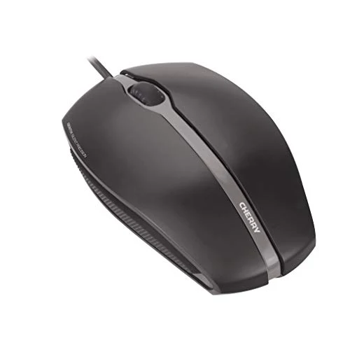 CHERRY GENTIX SILENT, Kabelgebundene Maus, Leise Tasten ohne Klickgeräusch, Optischer Sensor (1.000 dpi), Symmetrisches Design, Kabel 1,8 m, USB 2.0, Schwarz - Image 7
