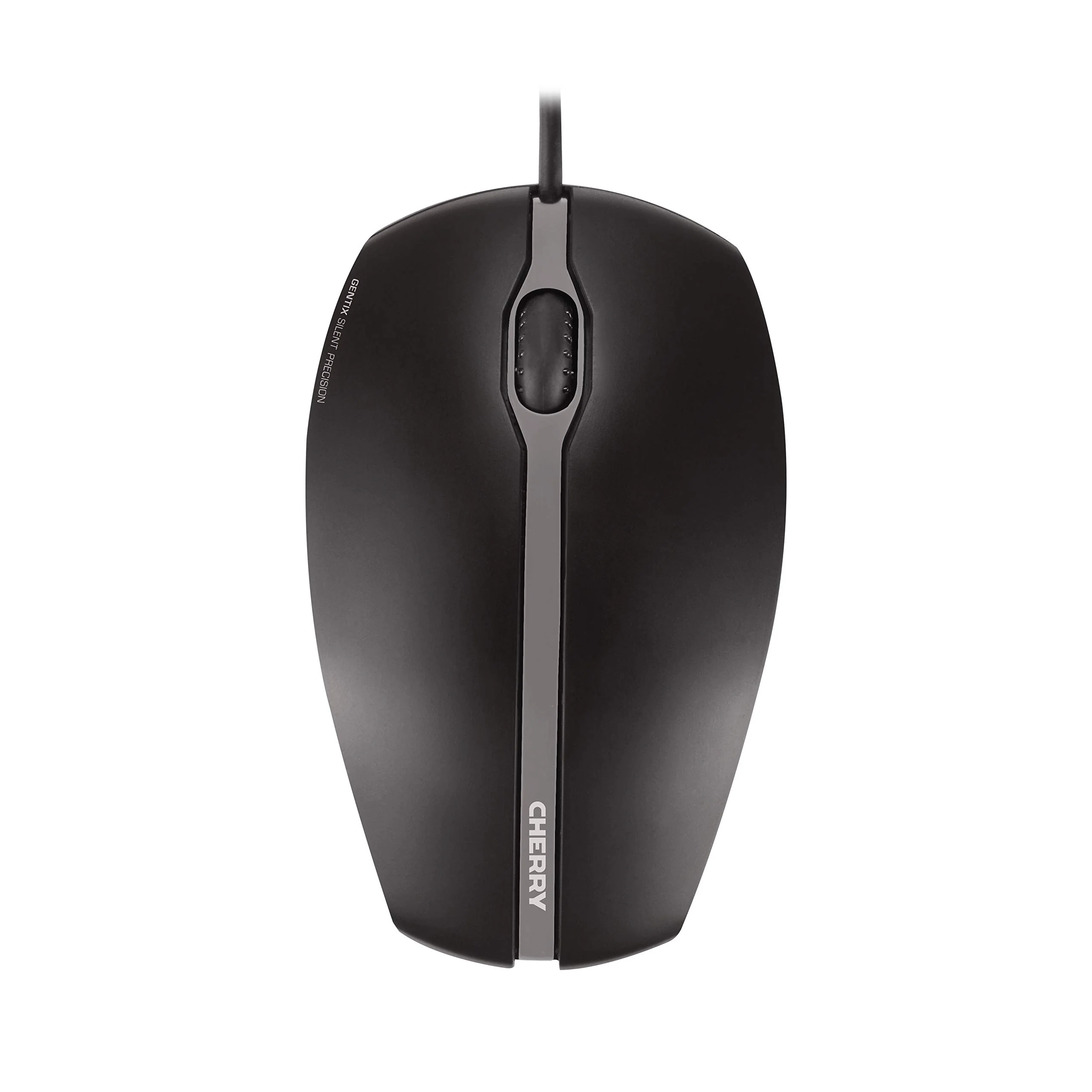 CHERRY GENTIX SILENT, Kabelgebundene Maus, Leise Tasten ohne Klickgeräusch, Optischer Sensor (1.000 dpi), Symmetrisches Design, Kabel 1,8 m, USB 2.0, Schwarz - Image 9
