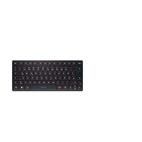 CHERRY KW 9200 MINI, Kompakte Multi-Device-Tastatur für bis zu 4 Geräte, Deutsches Layout (QWERTZ), Bluetooth, 2,4 GHz oder Kabel, Wiederaufladbar, Schwarz - Image 2