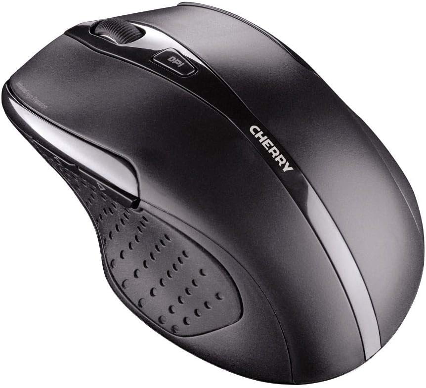 CHERRY MW 3000, kabellose Maus, ergonomische Rechtshändermaus, 6 Tasten-Maus schwarz & Stream Keyboard, Deutsches Layout, QWERTZ Tastatur, kabelgebundene Tastatur, schwarz - Image 2